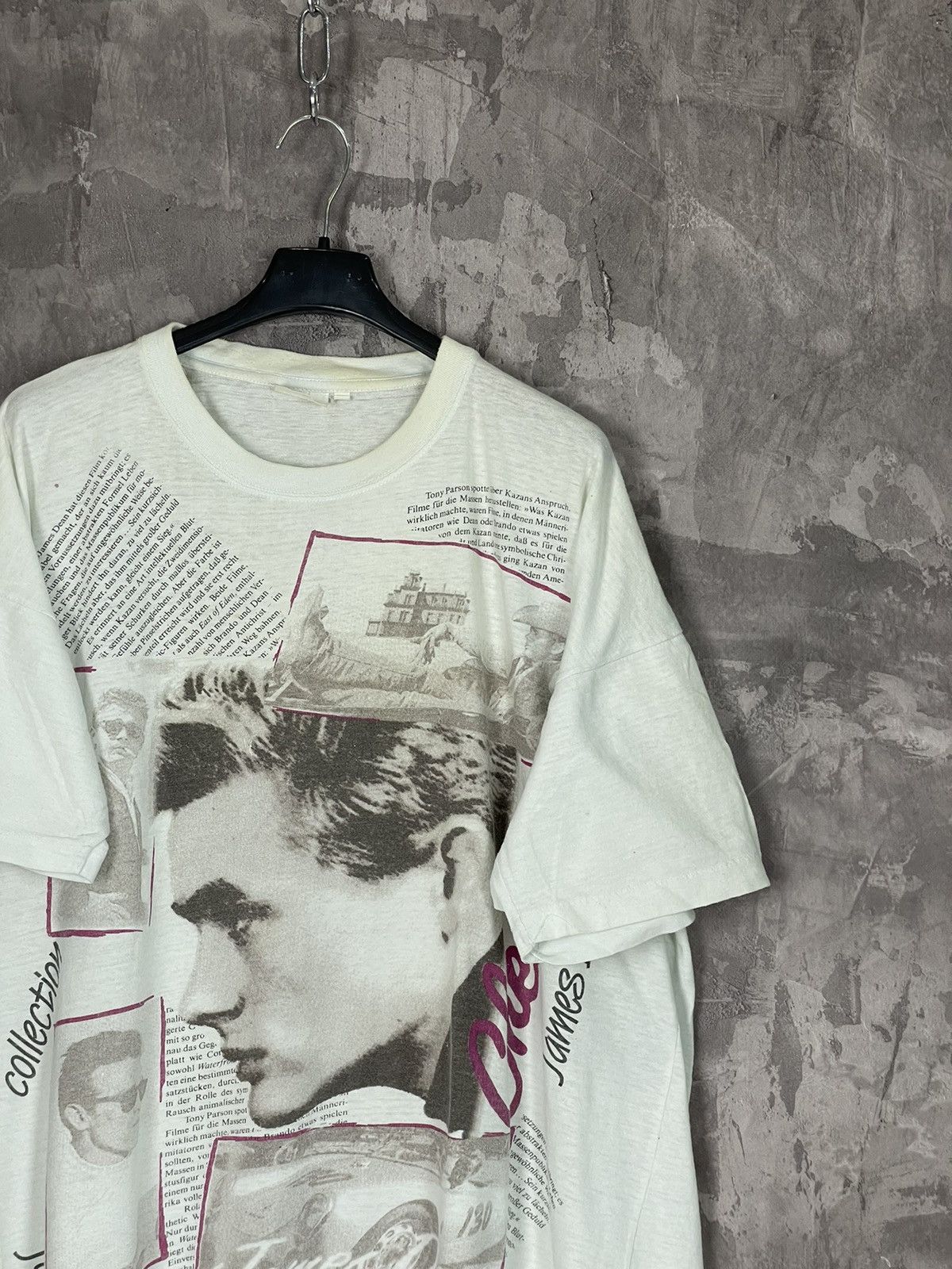 Vintage Vintage 90s JAMES DEAN Iconic Gazette Style archive t shirt Size US XL / EU 56 / 4 - 4 Thumbnail