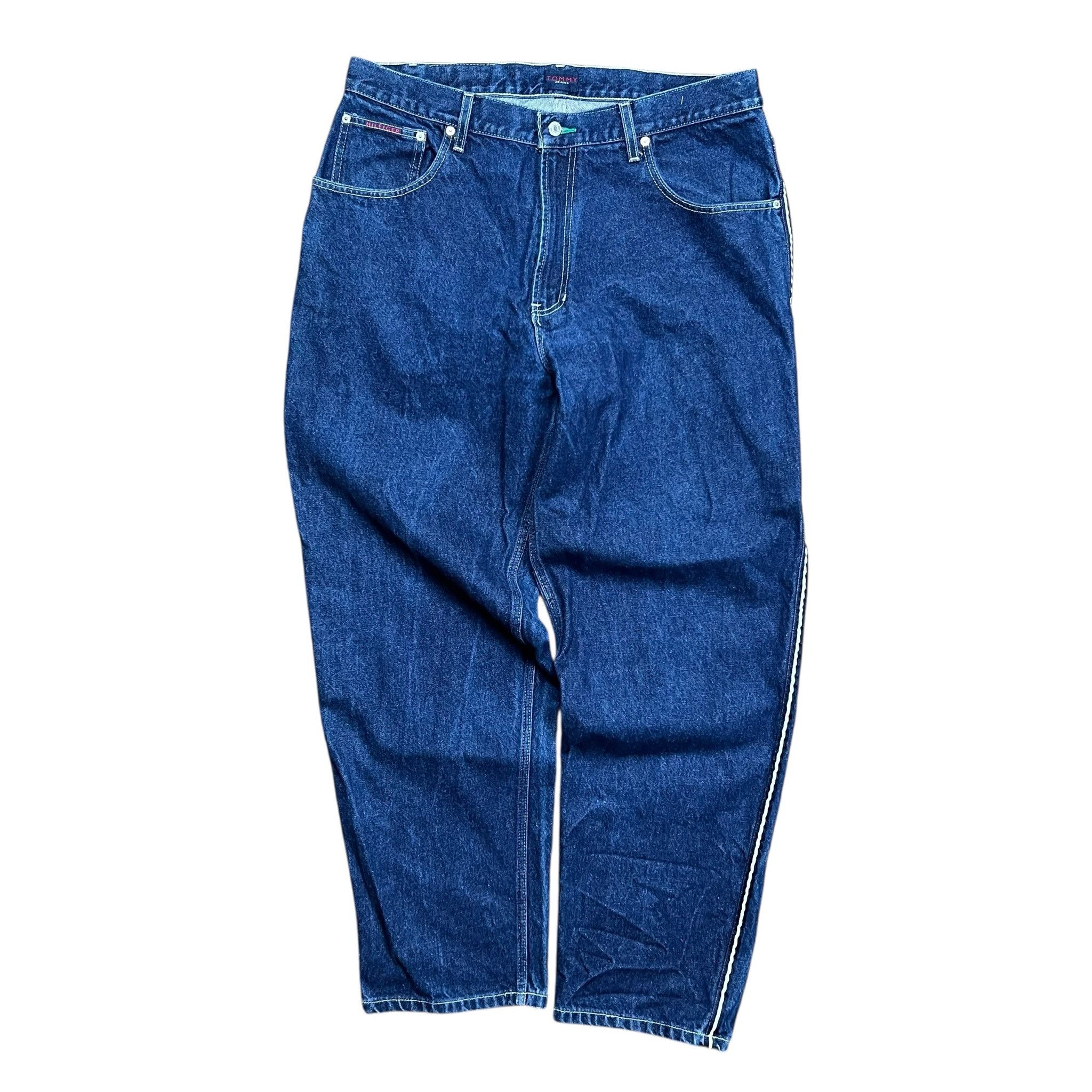 Tommy Hilfiger Vintage Tommy Hilfiger Side Stripe Relaxed Denim Jeans Size US 36 / EU 52 - 1 Thumbnail
