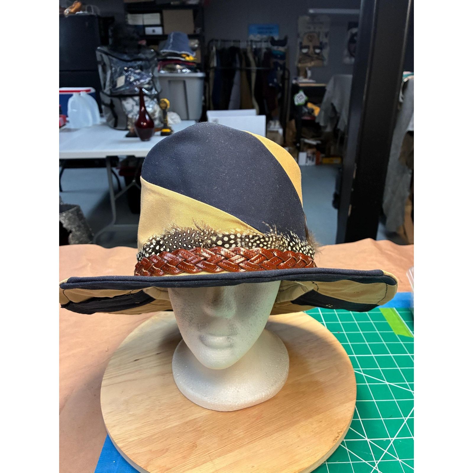 Other The Showman — Reclaimed Canvas Top Hat, Braided Leather Band Size ONE SIZE - 13 Thumbnail