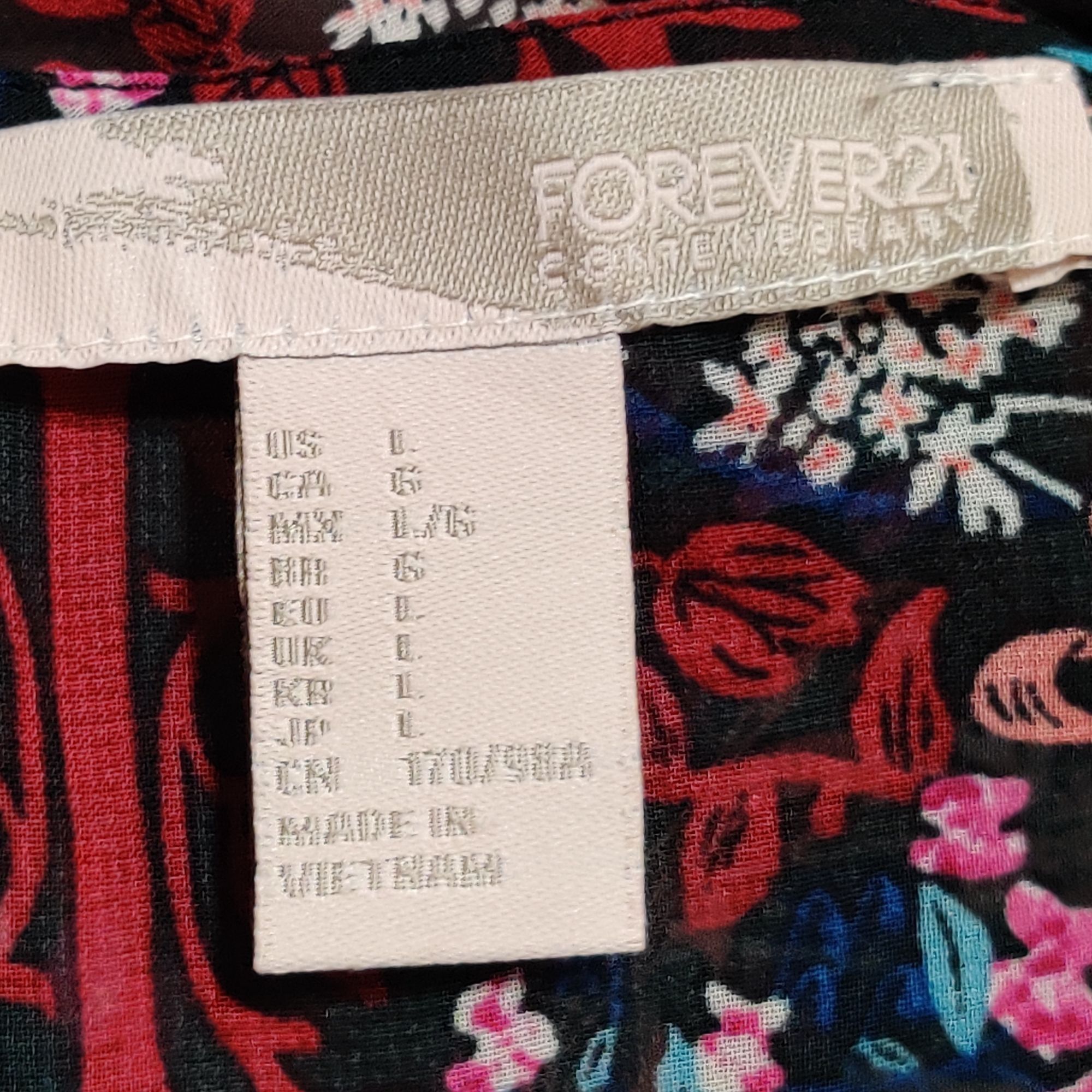 Forever 21 Forever 21 L Sheer Floral Boho Blouse Long Sleeve Tie Neck R Size L / US 10 / IT 46 - 5 Thumbnail