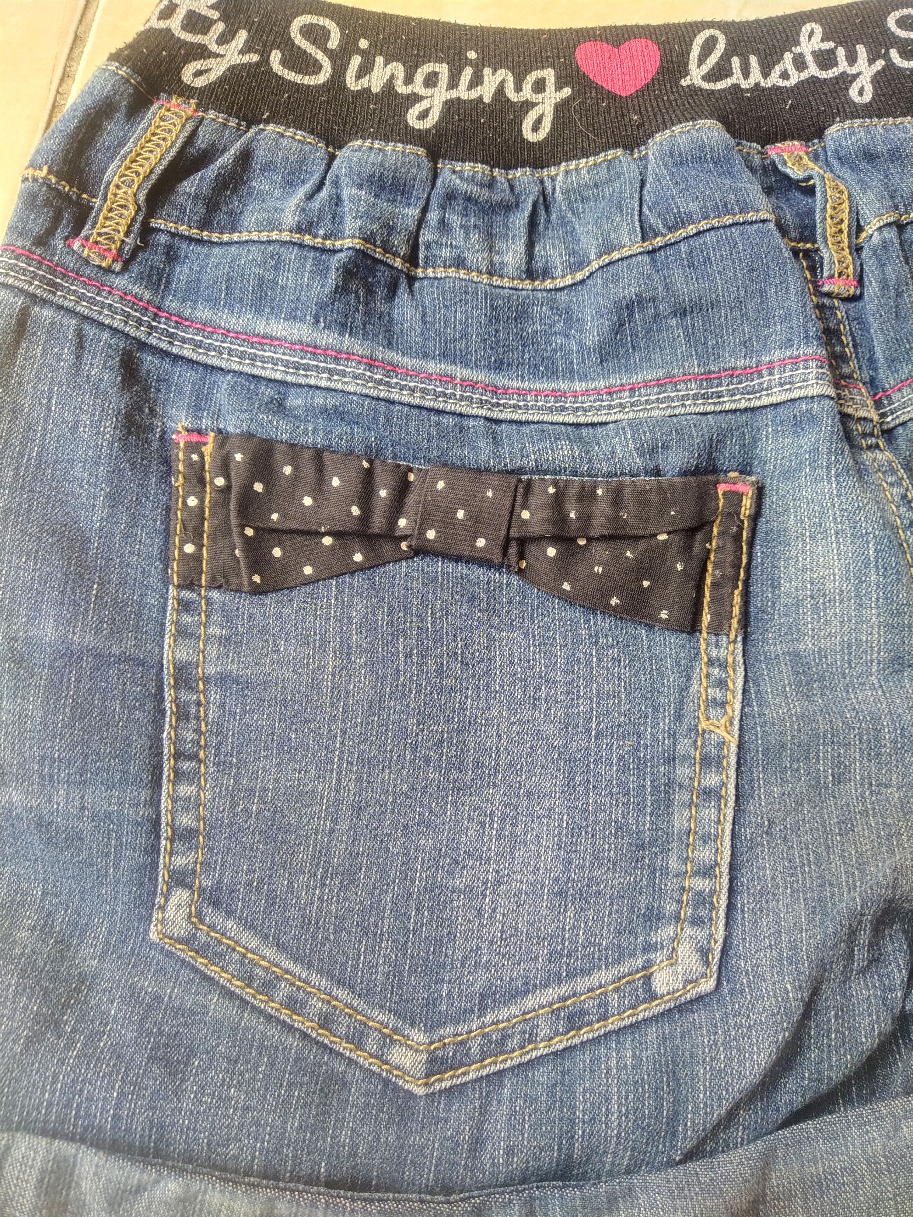 Angel Blue Lusty Singing Japan Kawaii Denim Shorts Polkadot Bow Size 29" - 6 Thumbnail