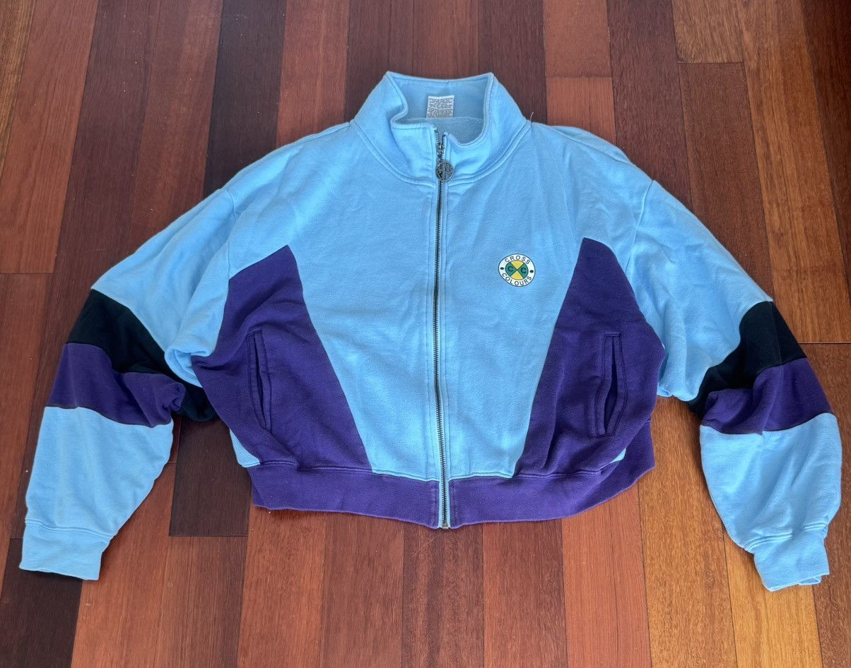 Cross Colours Cross Colours Vintage Women Fleece Jacket Cropped Full Zip Size L / US 10 / IT 46 - 1 Thumbnail