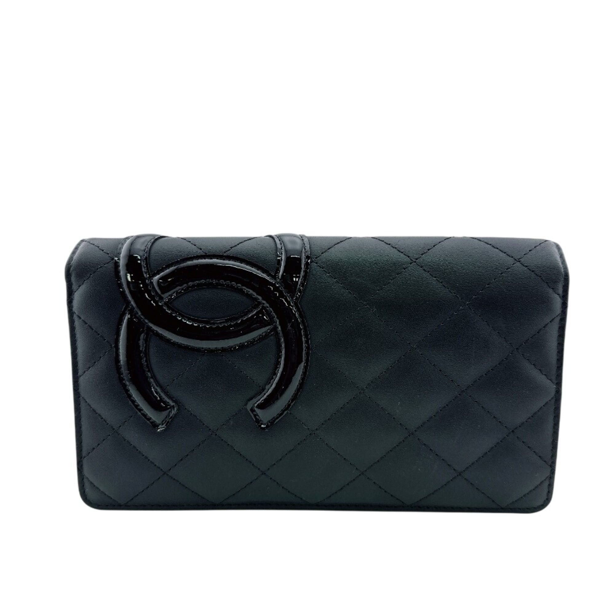 Chanel Chanel Long Wallet Cambon Line Coco Mark Black Size ONE SIZE - 1 Thumbnail