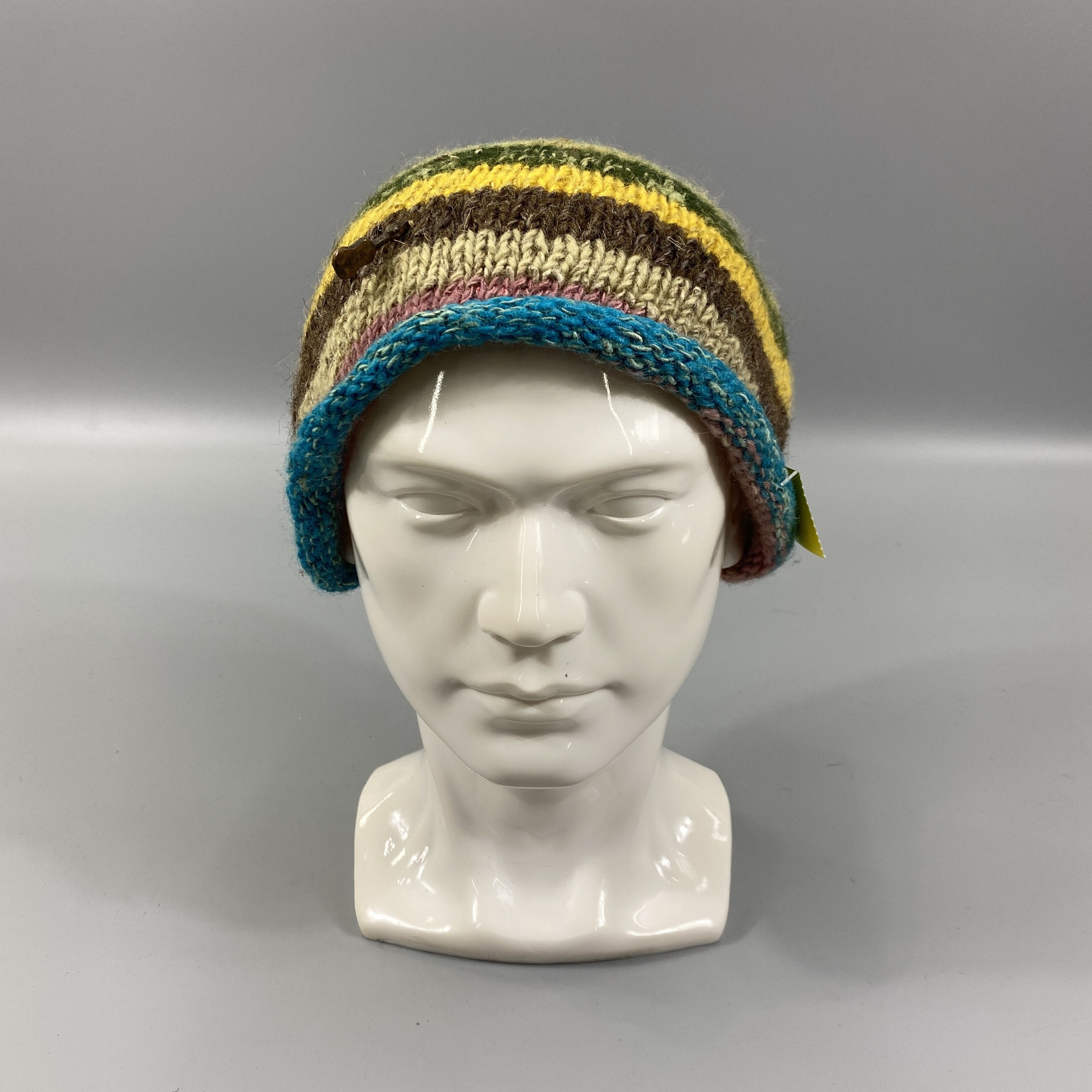 Japanese Brand Multicolor Knit Beanie Hats -BN1139 Size ONE SIZE - 2 Thumbnail