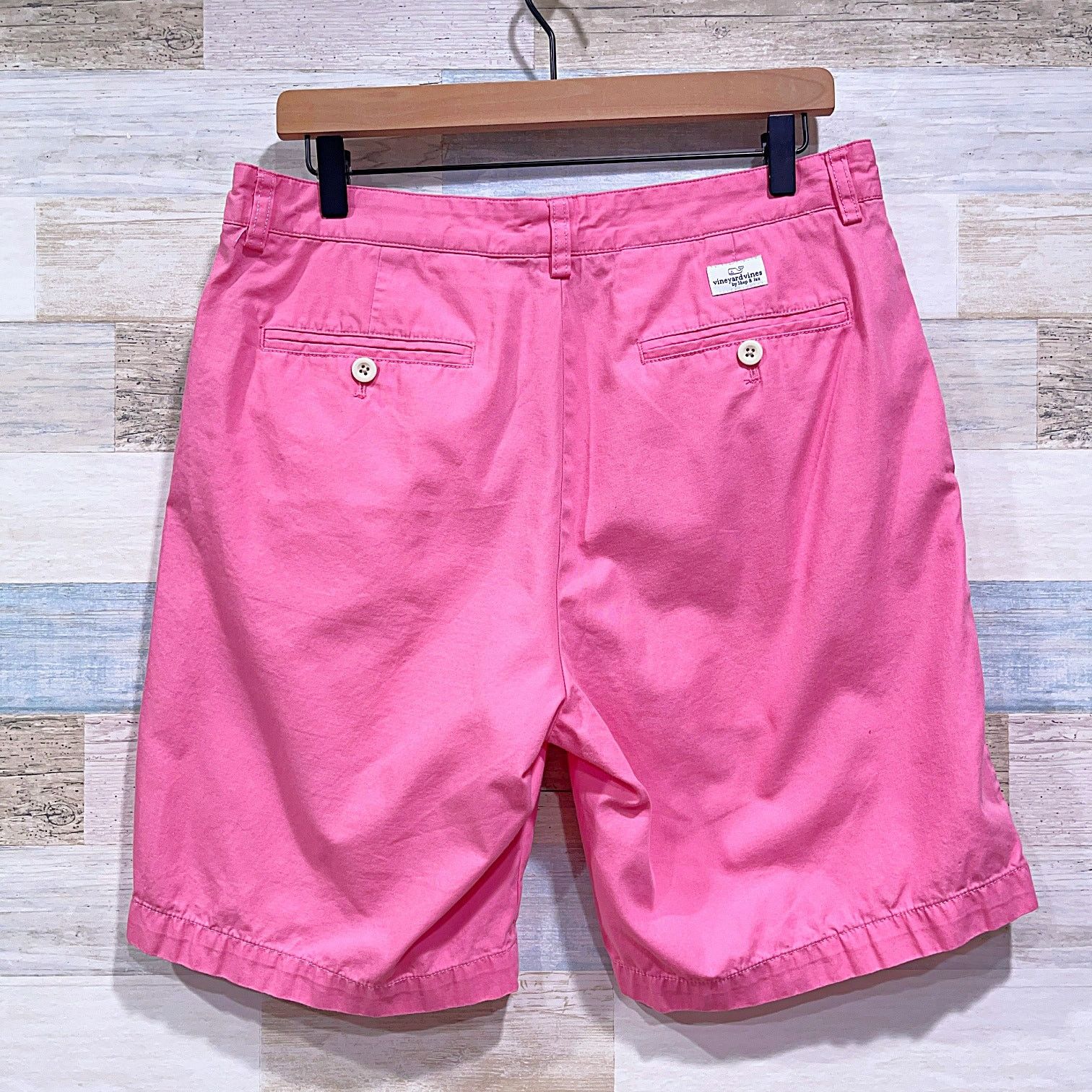 Vineyard Vines Vineyard Vines 9" Club Shorts Pink Flat Front Stretch Chino Size US 33 - 3 Thumbnail