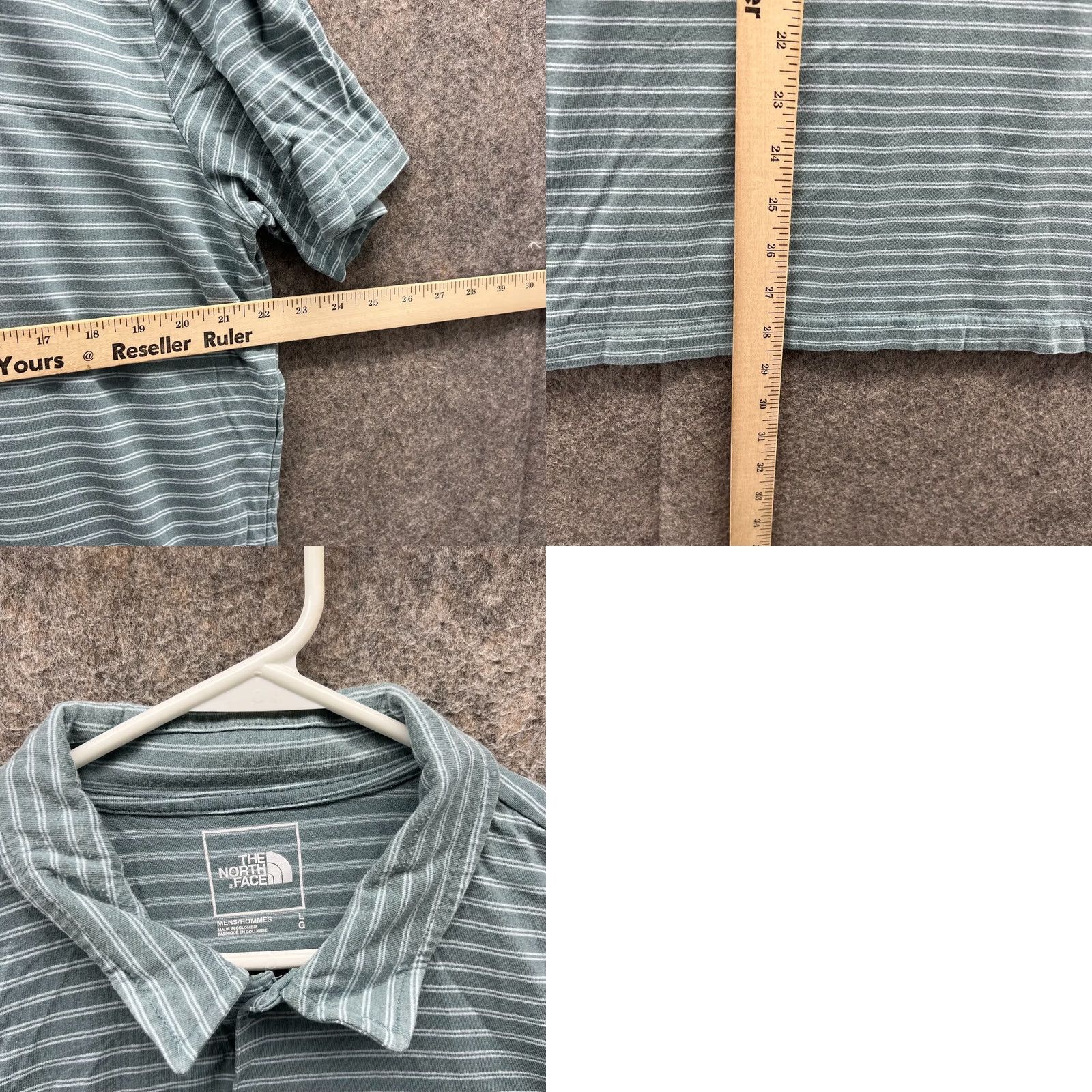 The North Face The North Face Polo Shirt Mens Large Blue Stripes Cotton Outdoors Stretch Camp Size US L / EU 52-54 / 3 - 8 Thumbnail