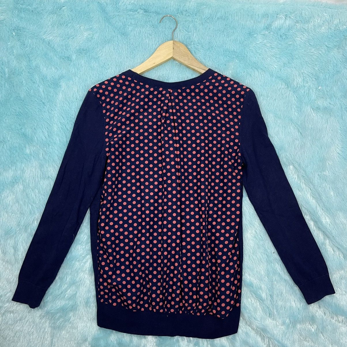 Hang Ten Hangten Navy Blue Cardigan with Polka Dot Back Size M / US 6-8 / IT 42-44 - 2 Thumbnail