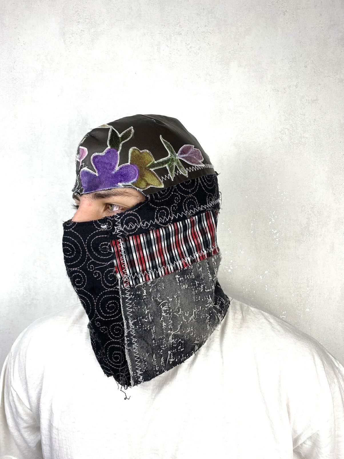 Japanese Brand Rare! Vintage Japanese Patchwork Balaclava Kapital Style Size ONE SIZE - 5 Thumbnail