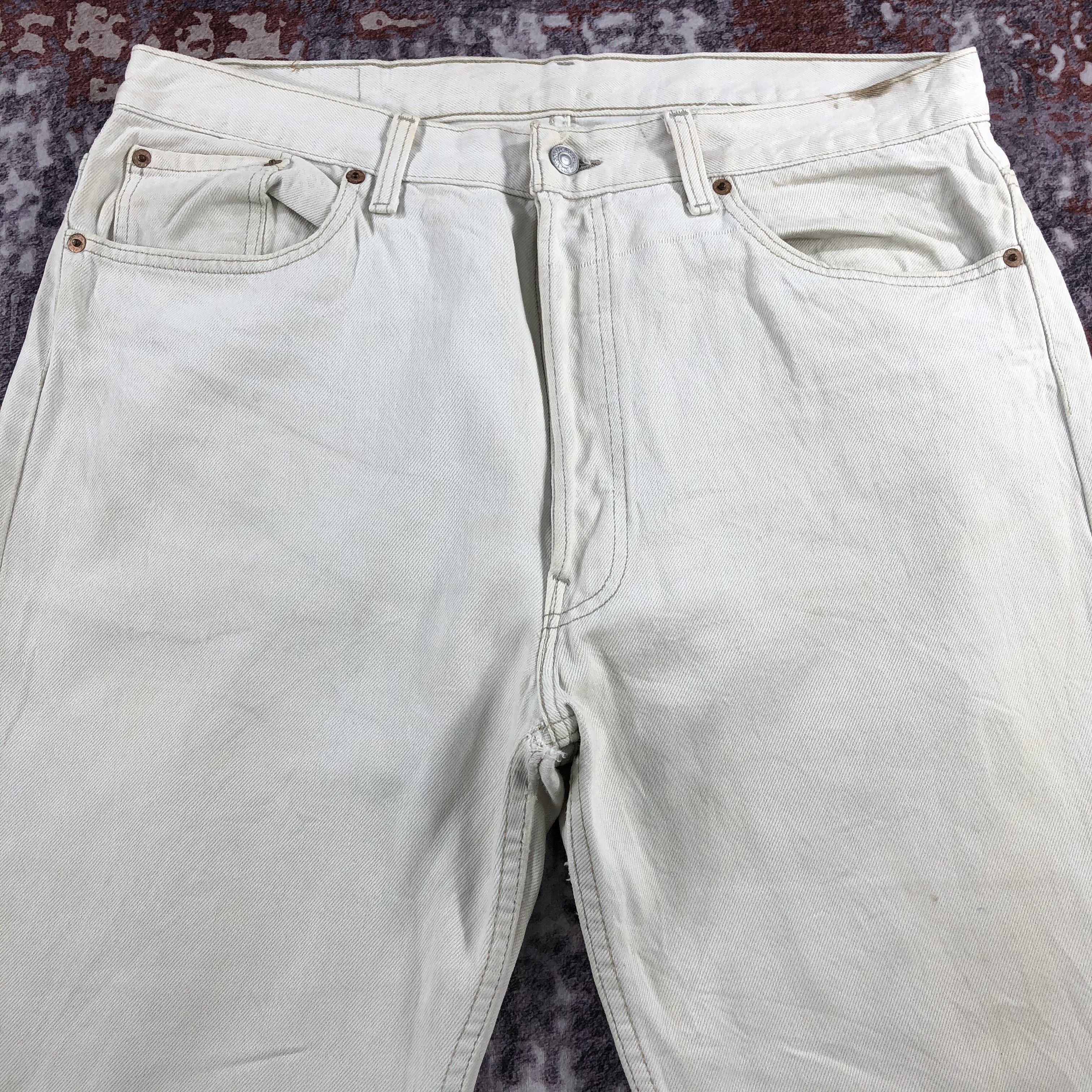 Levi's 90s Vintage Light Wash Levis 501 Jeans-JM2532 Size US 36 / EU 52 - 3 Thumbnail
