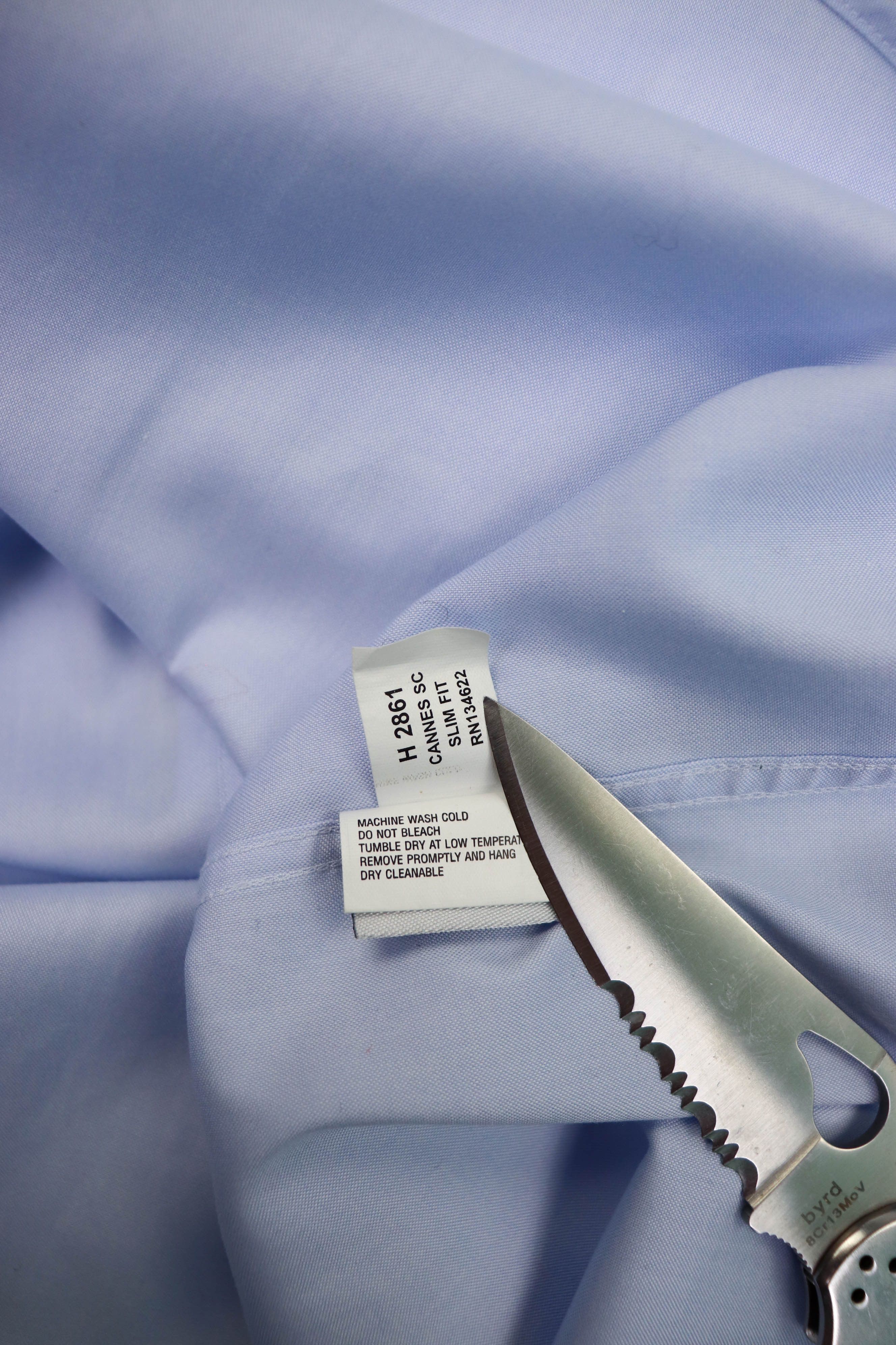 Suitsupply Suitsupply Light Blue Pure Cotton Slim Fit Traveller Shirt Size US XXL / EU 58 / 5 - 11 Thumbnail