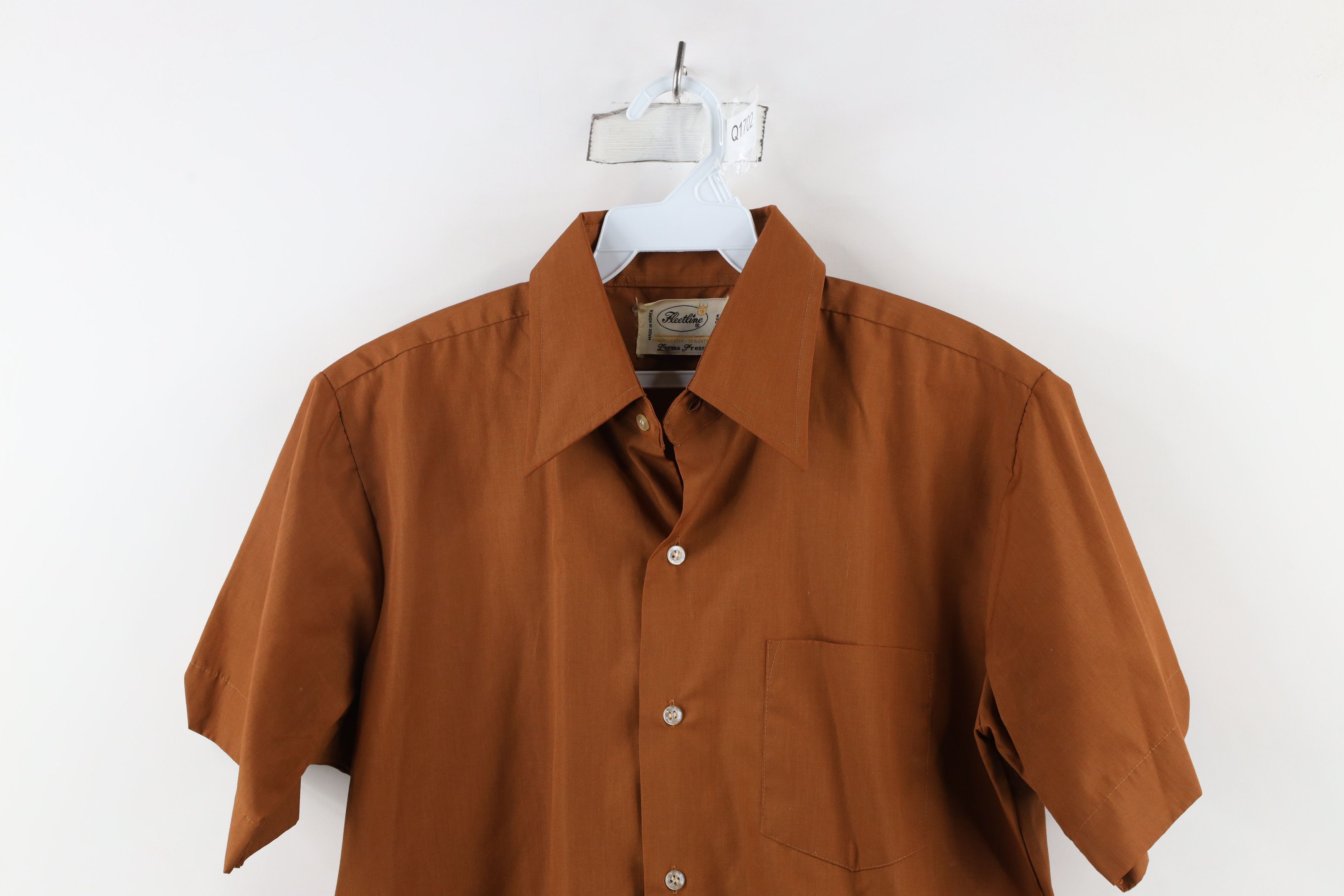 Vintage Vintage 70s Streetwear Short Sleeve Collared Button Shirt Size US M / EU 48-50 / 2 - 2 Thumbnail