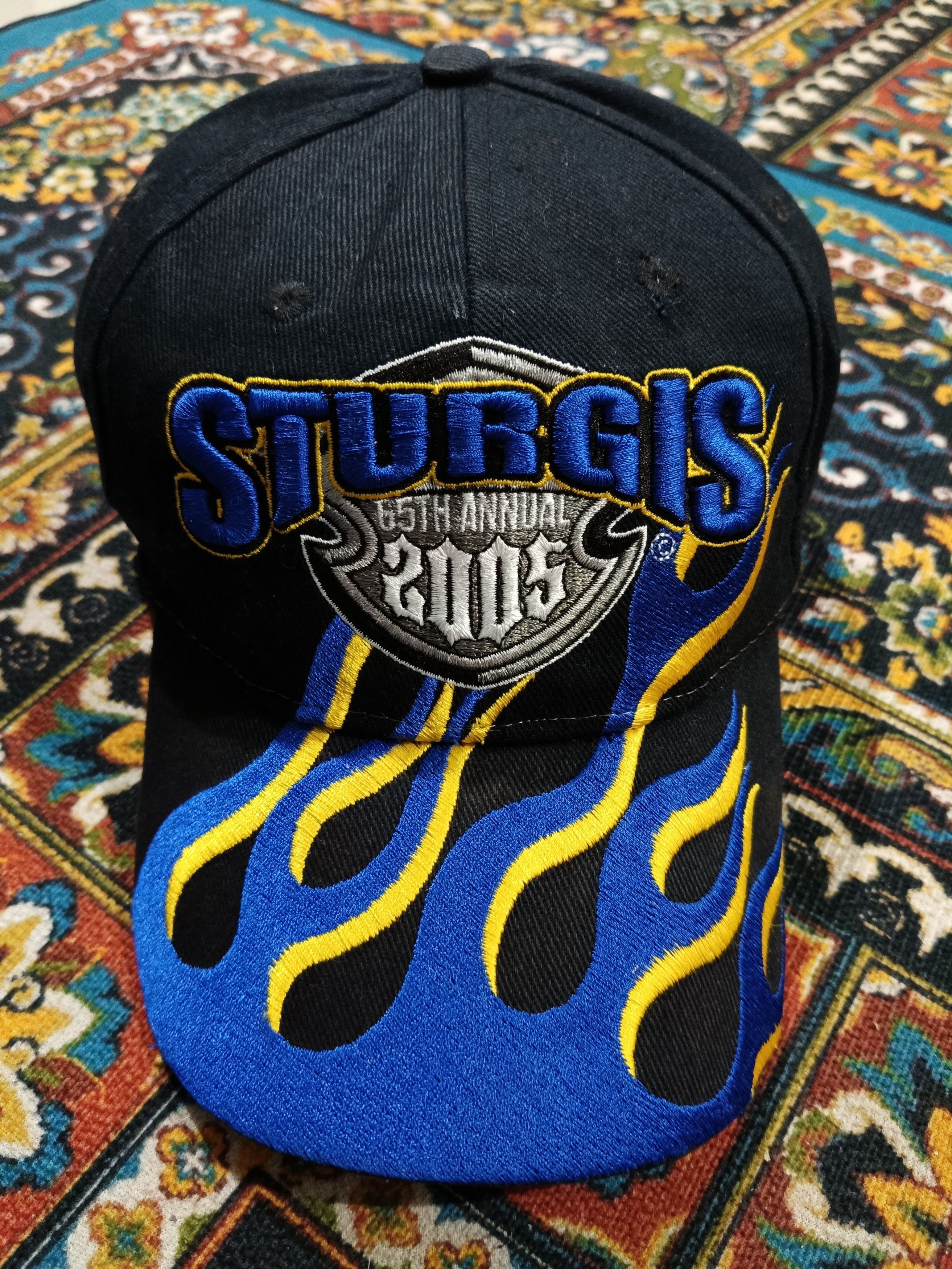 Vintage STURGIS 2005 65tf Annual Embroidery Flames Cap Size ONE SIZE - 1 Thumbnail