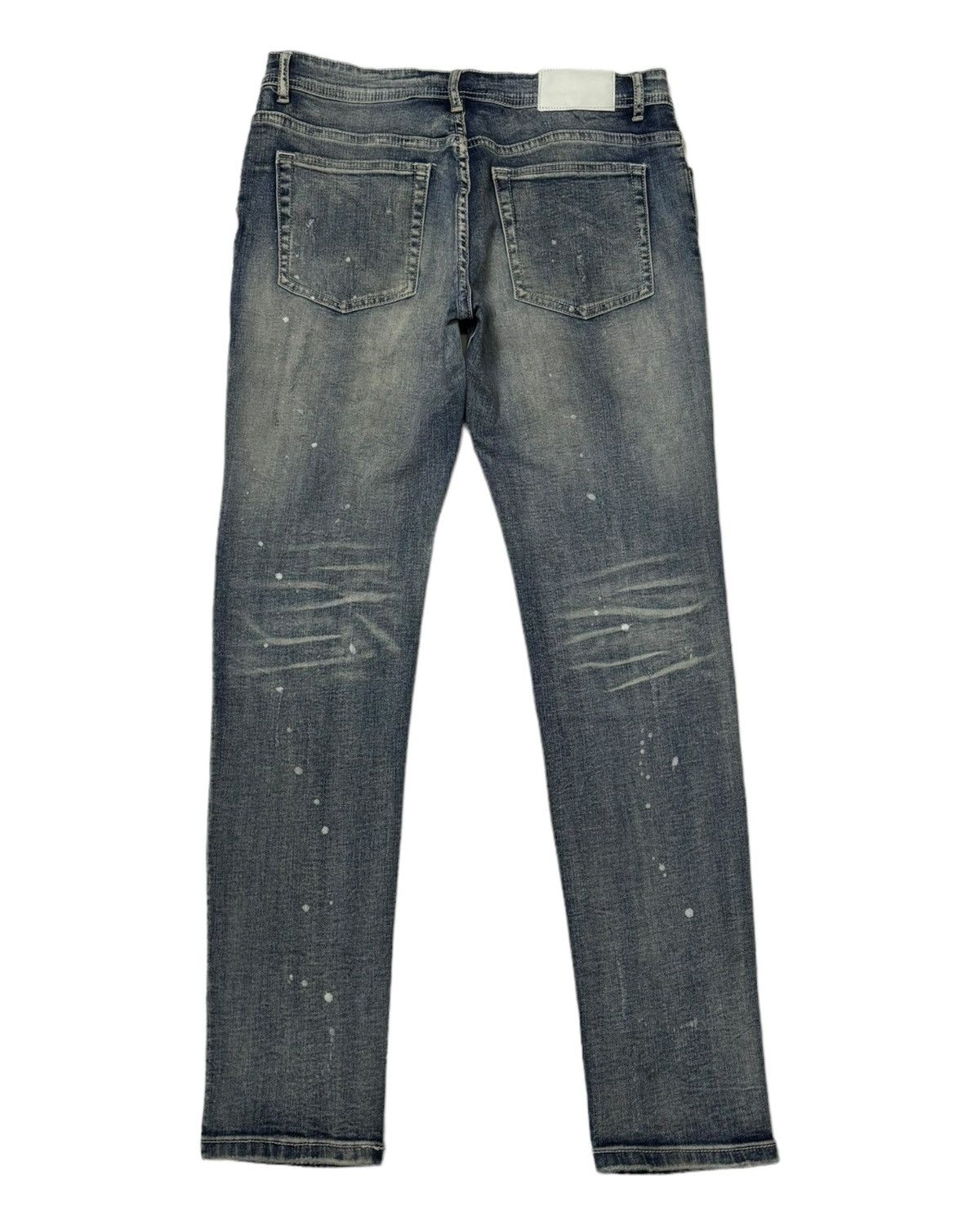 Japanese Brand VINTAGE V-MEN THRASHED PATCHWORK DISTRESS DENIM JEANS Size US 30 / EU 46 - 2 Thumbnail