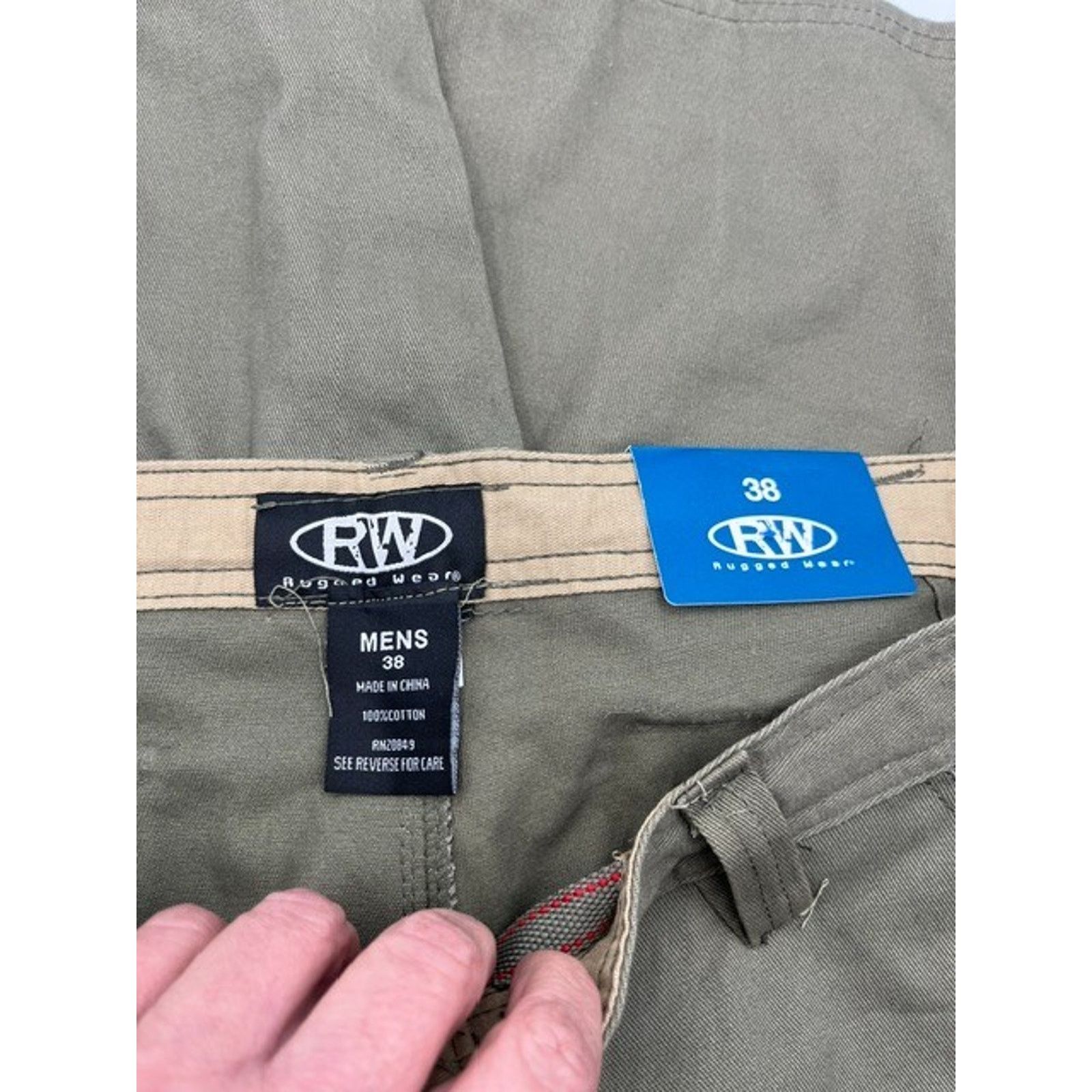 Other Rugged Wear Cargo Shorts Mens 38 Miltary Olive Drawstring Size US 38 / EU 54 - 8 Thumbnail