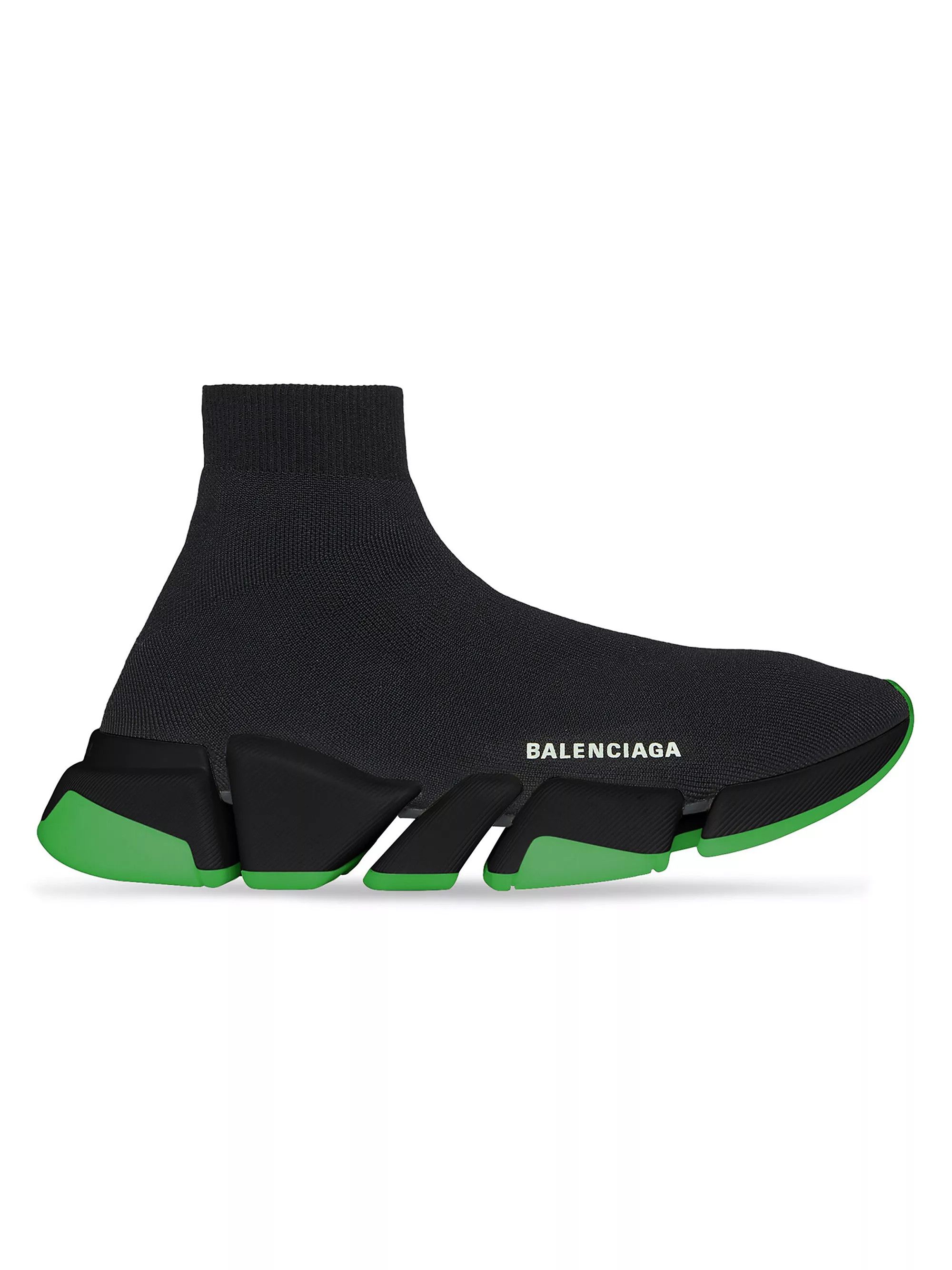Balenciaga o1tr1nto0525 Speed 2.0 Clear Sole Recycled Knit Sneakers Size US 10 / EU 43 - 1 Thumbnail