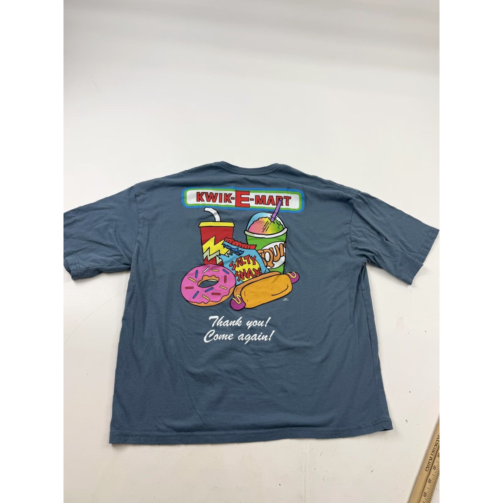 Vintage The Simpsons Kwik-E-Mart Shirt Mens Medium Blue Graphic Tee Thank You Come Again Size US M / EU 48-50 / 2 - 4 Thumbnail