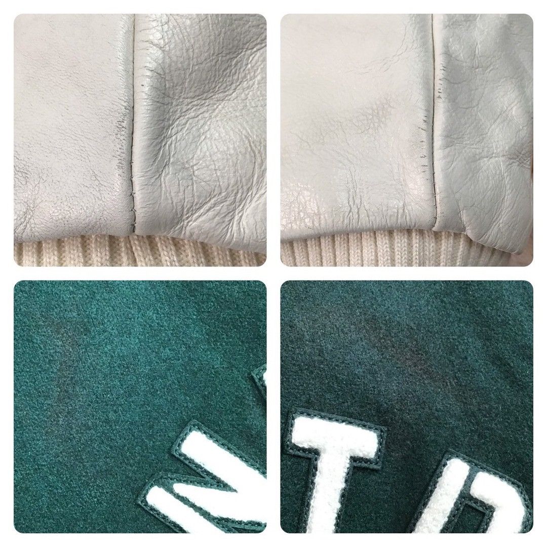 Bape × Undefeated BAPE Undefeated Leather Sleeve Varsity Jacket a bathing ape Size US M / EU 48-50 / 2 - 8 Thumbnail