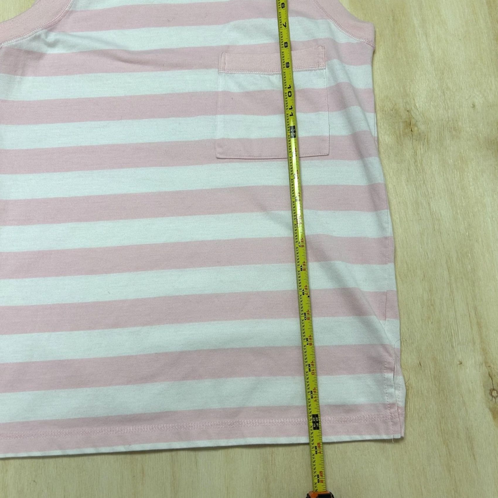 Vintage VINTAGE Karen Scott Tank Top Womens Med Pink White Striped Pocket Hong Kong Size M / US 6-8 / IT 42-44 - 5 Thumbnail
