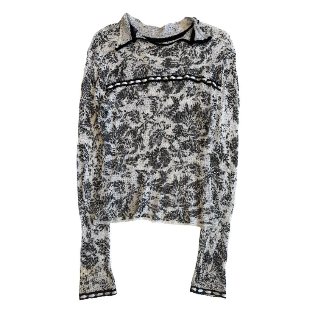 John Galliano John Galliano Paris AW01 Lace Collared Longsleeve Ribbon Top Size M / US 6-8 / IT 42-44 - 3 Thumbnail