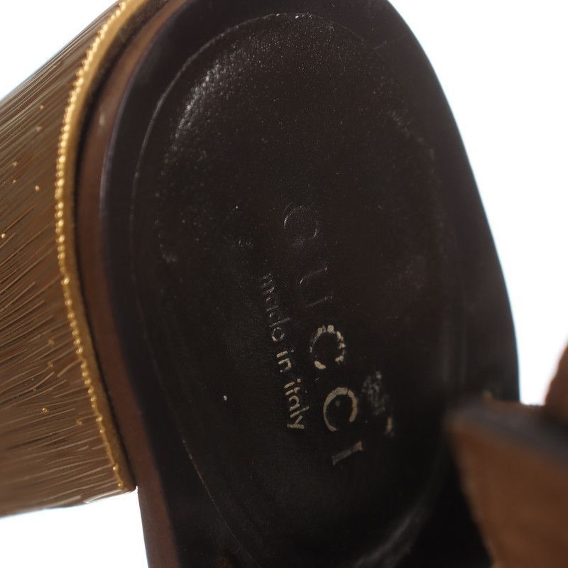 Gucci Gucci Brown High Heel Sandals- Size US 8 / IT 38 - 9 Thumbnail
