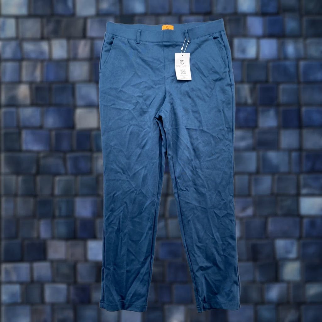 Vintage Marycrafts Women's Dress Pants Blue Ankle Work Pants Size 12 NEW Dress Pants Womens Blue 12 Marycrafts Size 34" / US 12 / IT 48 - 1 Thumbnail