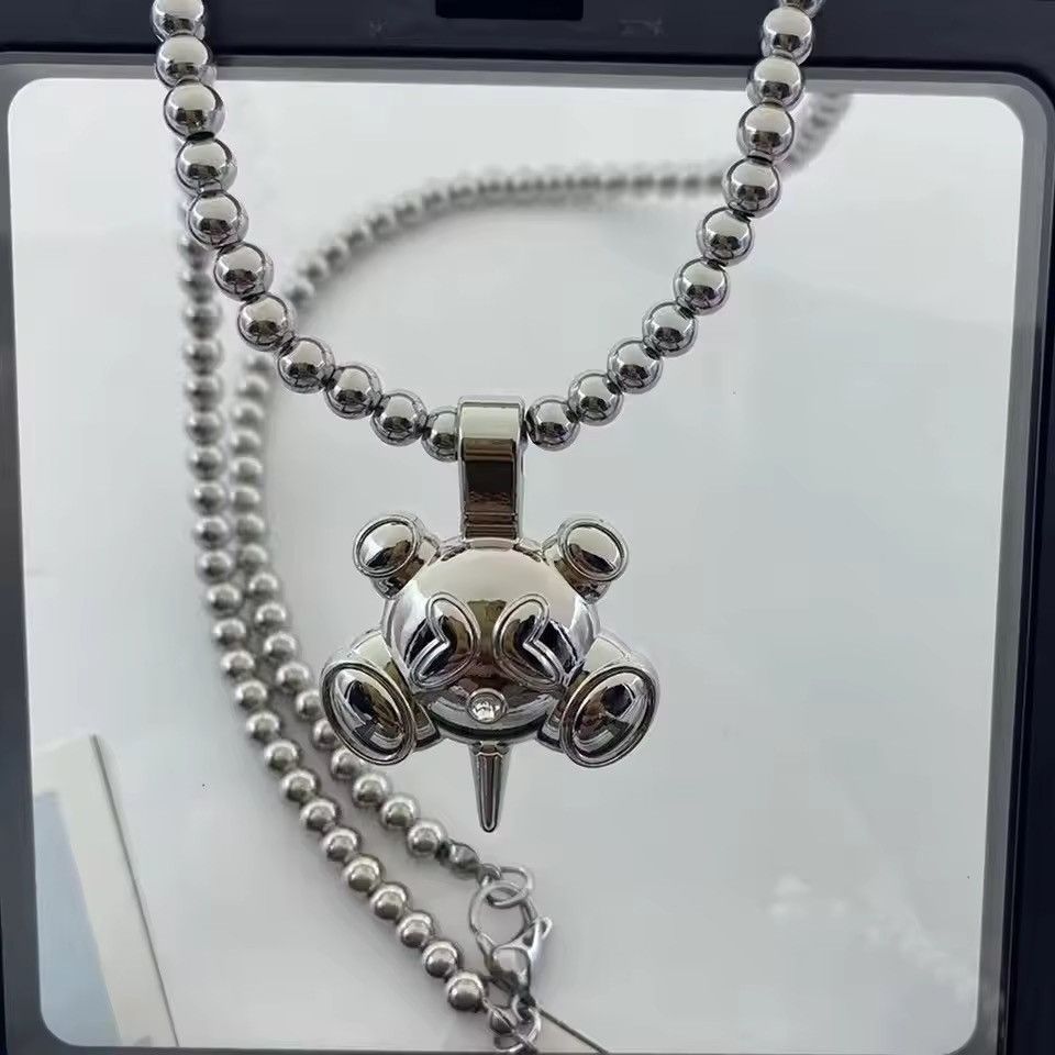 Japanese Brand Riruuko x Asou Harajuku Quadangle Ball Pendant Necklace Y2K Size ONE SIZE - 3 Thumbnail
