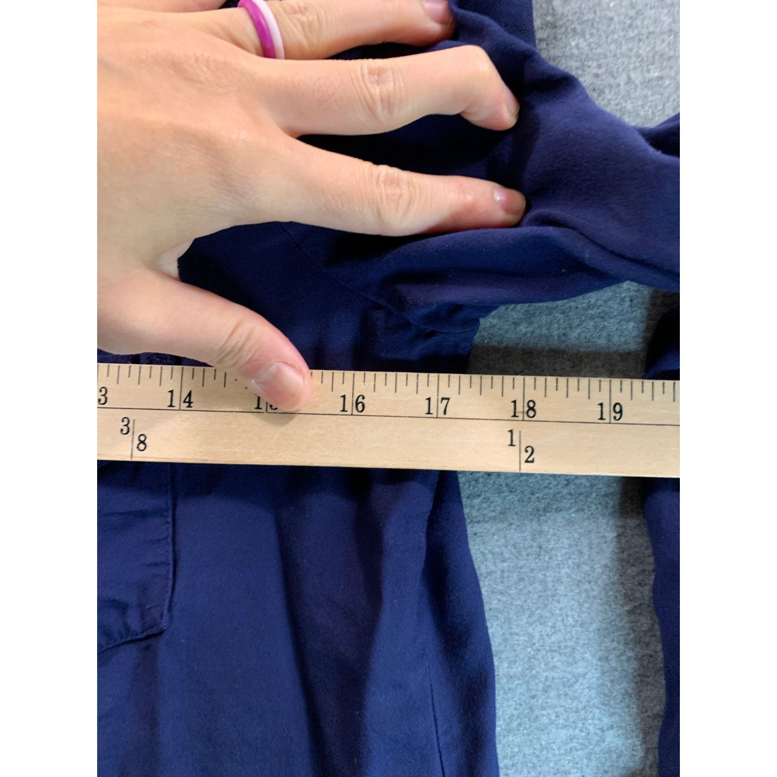 Madewell Madewell Navy Blue Shirt Women Extra Small Long Sleeve Size XS / US 0-2 / IT 36-38 - 7 Thumbnail