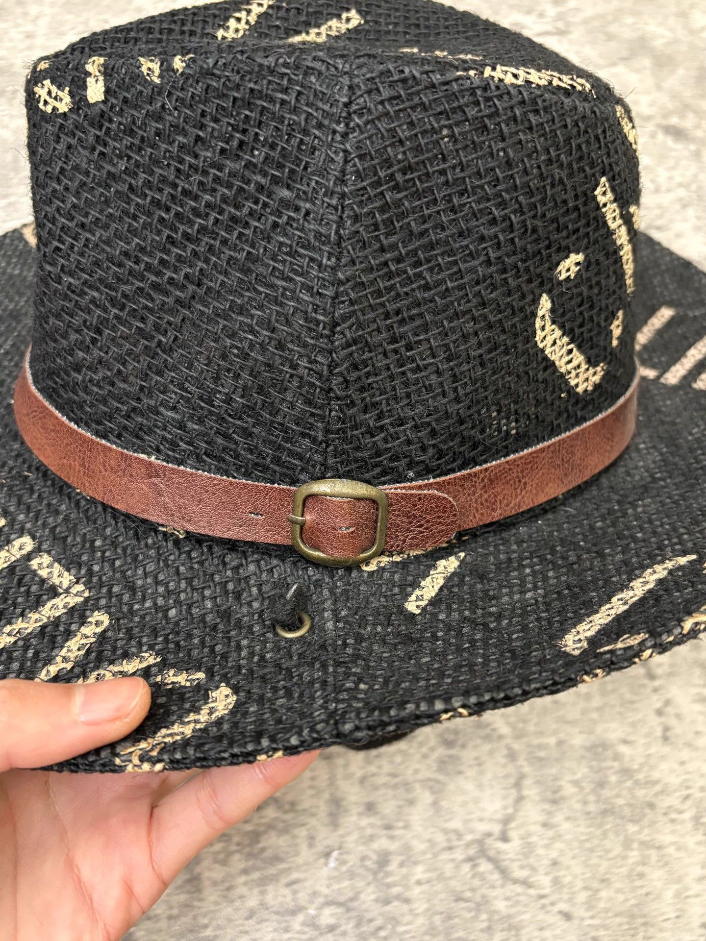 Other d.i.a gal Letter Print Fur Trimmed Woven Hat Size ONE SIZE - 9 Thumbnail