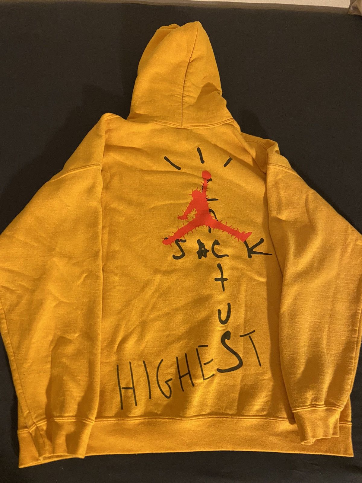 Jordan Brand × Nike × Travis Scott Nike x Jordan x Travis scott highest gold hoodie size Xl Size US XL / EU 56 / 4 - 4 Thumbnail