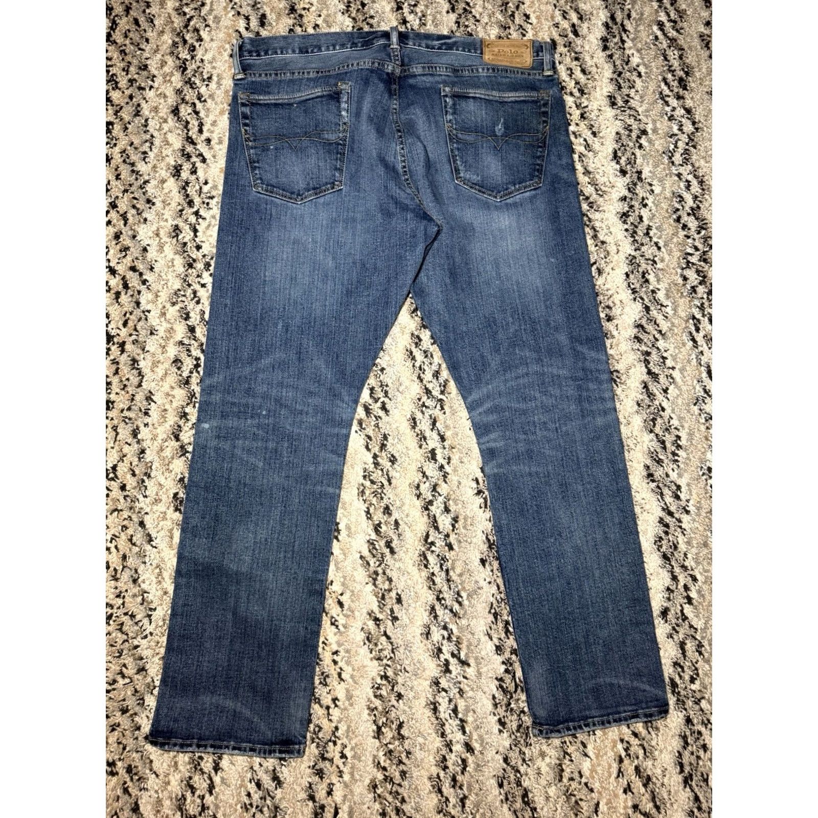 Polo Ralph Lauren Polo Ralph Lauren Jeans Mens 36x30 Denim Varick Slim Straight Paint Splatter Jeans Size US M / EU 48-50 / 2 - 2 Thumbnail