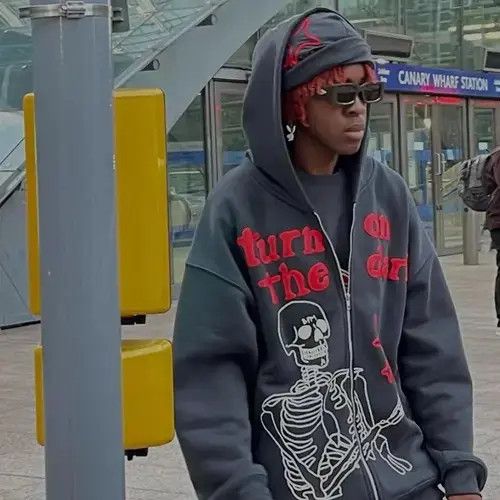 Japanese Brand Hoodie Punk skull y2k Zip Up Hoodie Size US M / EU 48-50 / 2 - 2 Thumbnail