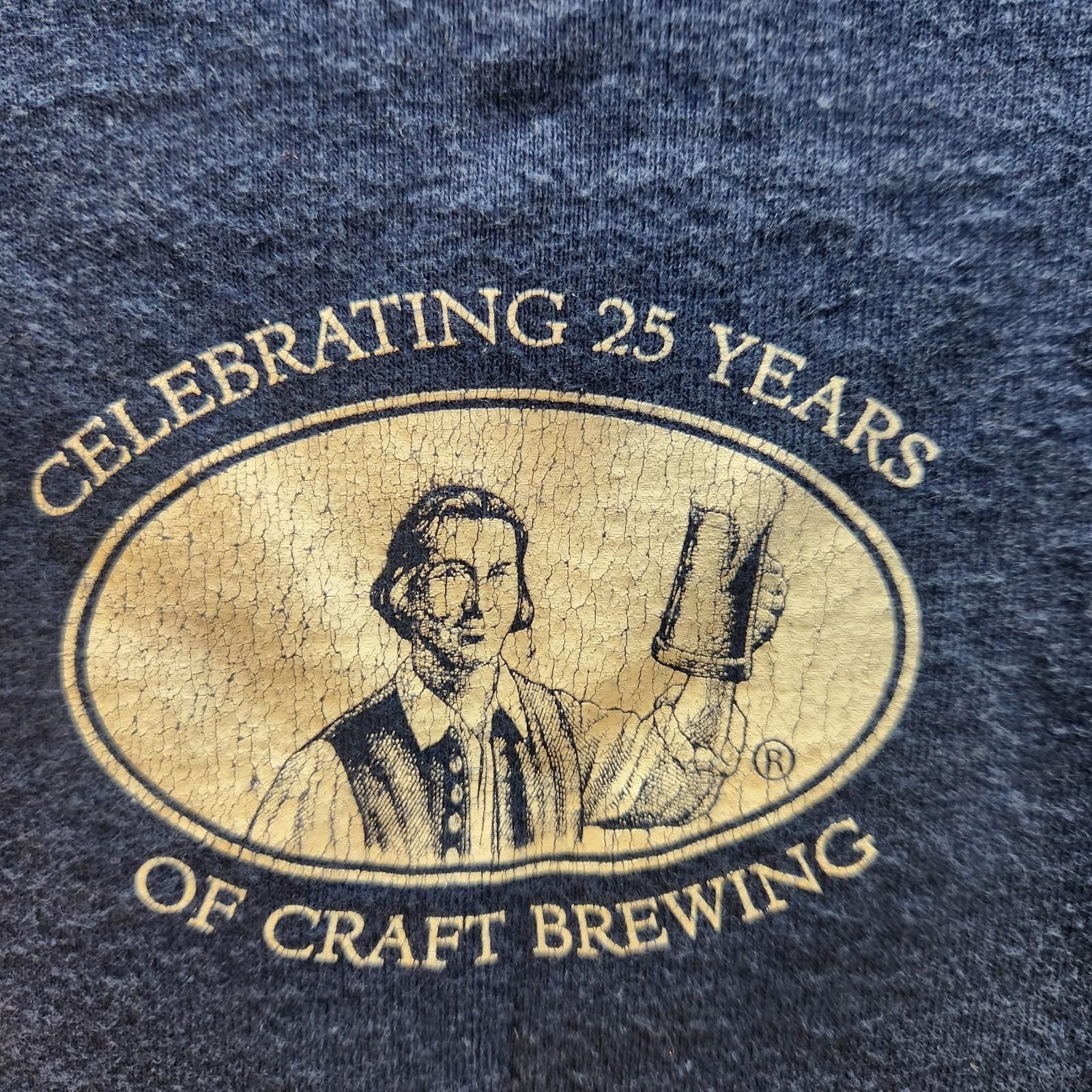Hanes Sam Adams 25th Anniversary Long Sleeve Tshirt Blue Size XL Size US XL / EU 56 / 4 - 4 Thumbnail