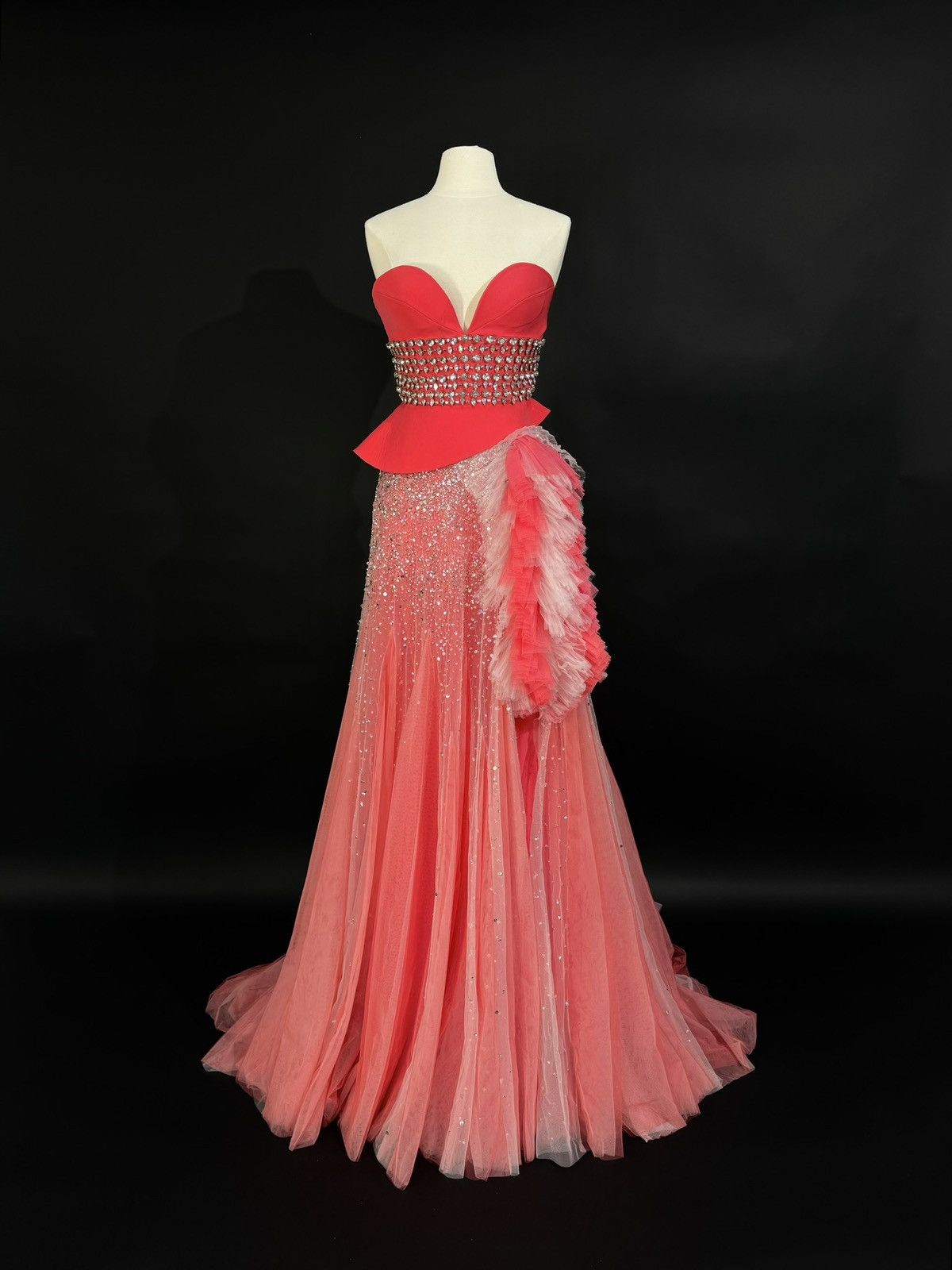 Other Brand New US 4 Georges Hobeika Shimmery Tulle Evening Gown Size S / US 4 / IT 40 - 2 Thumbnail
