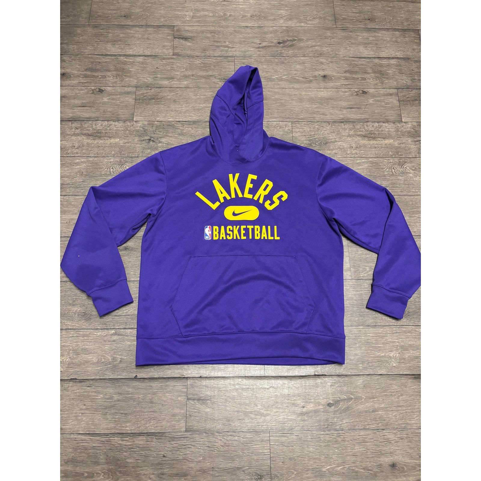 NBA × Nike Nike Los Angeles Laker Purple Hoodie Sz L Size US L / EU 52-54 / 3 - 1 Thumbnail