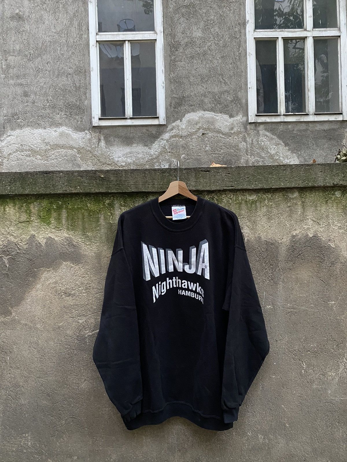 Hanes × NHL × Vintage Vintage 90s Hinja Nighthawks Hamburg Hanes sweatshirt Size US XL / EU 56 / 4 - 1 Thumbnail