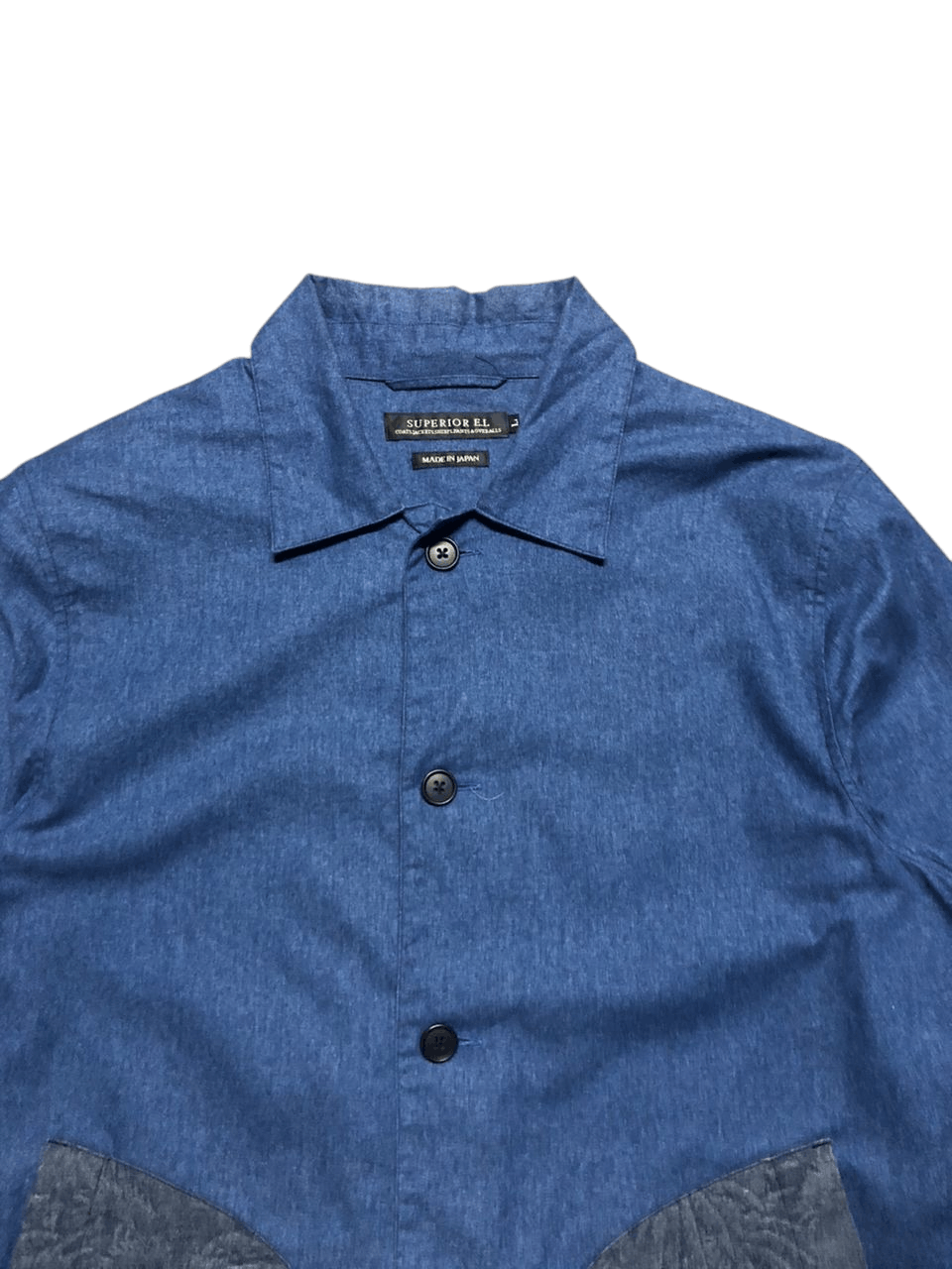 Japanese Brand Vintage Superior EL. Spring Indigo Overcoat Rare Design Size US M / EU 48-50 / 2 - 10 Thumbnail