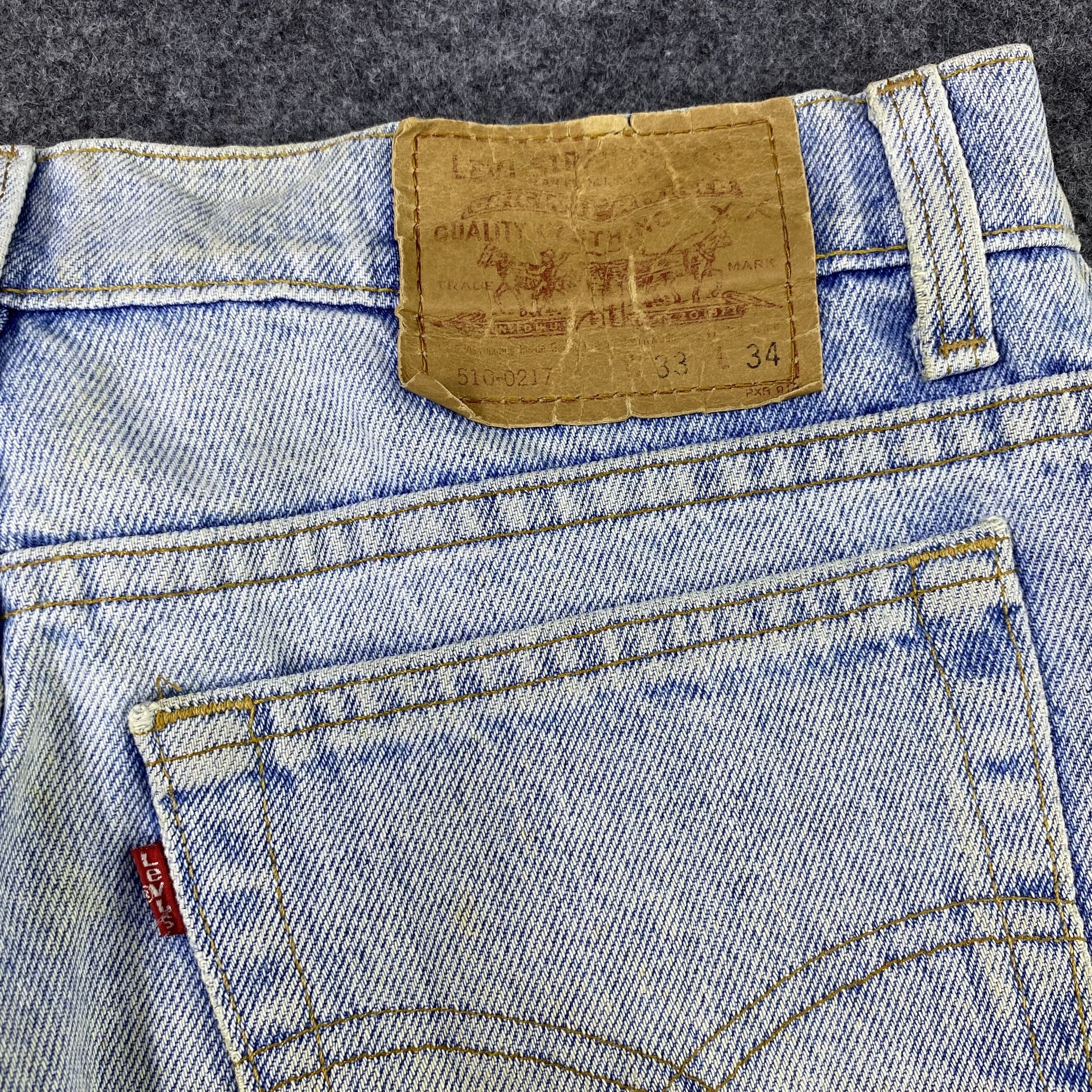 Levi's × Vintage Vintage Levi's 510-0217 Distressed Blue Wash Jeans-J1175 Size US 32 / EU 48 - 11 Thumbnail