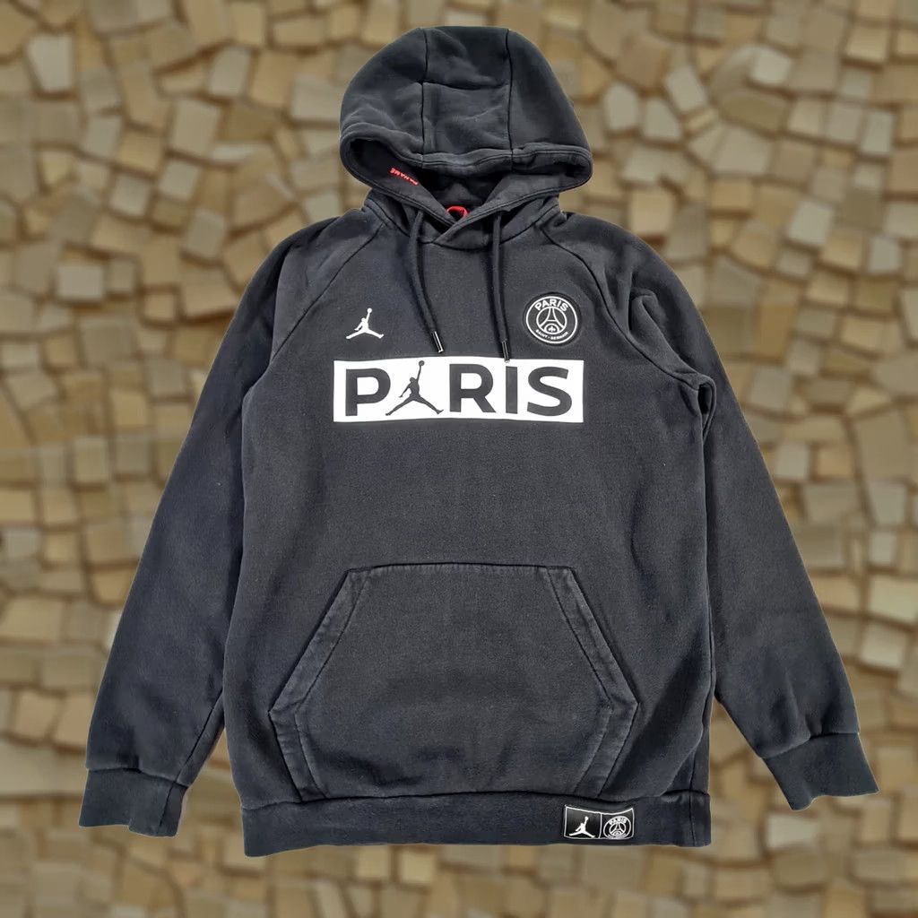 Jordan Brand Jordan Mens Hoodie Black Medium Big Jumpman Logo Paris Saint Germain PSG Fleece Size US M / EU 48-50 / 2 - 1 Thumbnail