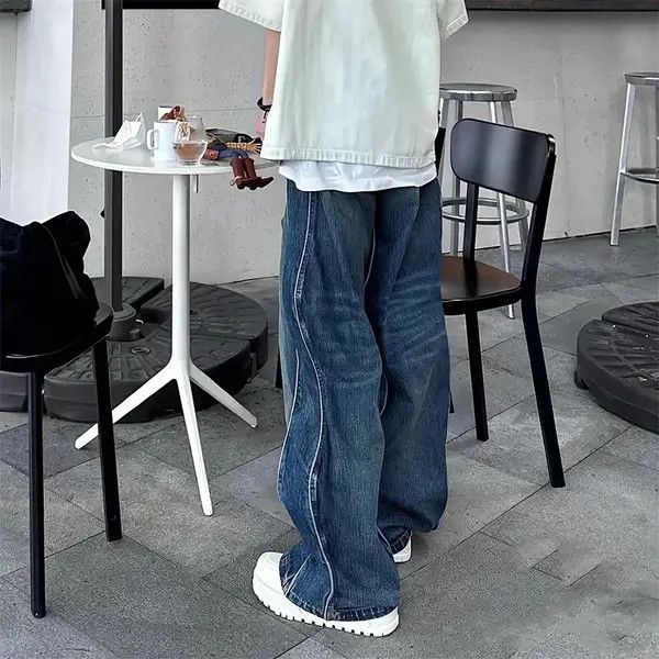 VIBE Vintage Hip Hop Harajuku Cowboy Wavy Pants Jeans y2k 90’s Size US 34 / EU 50 - 6 Thumbnail