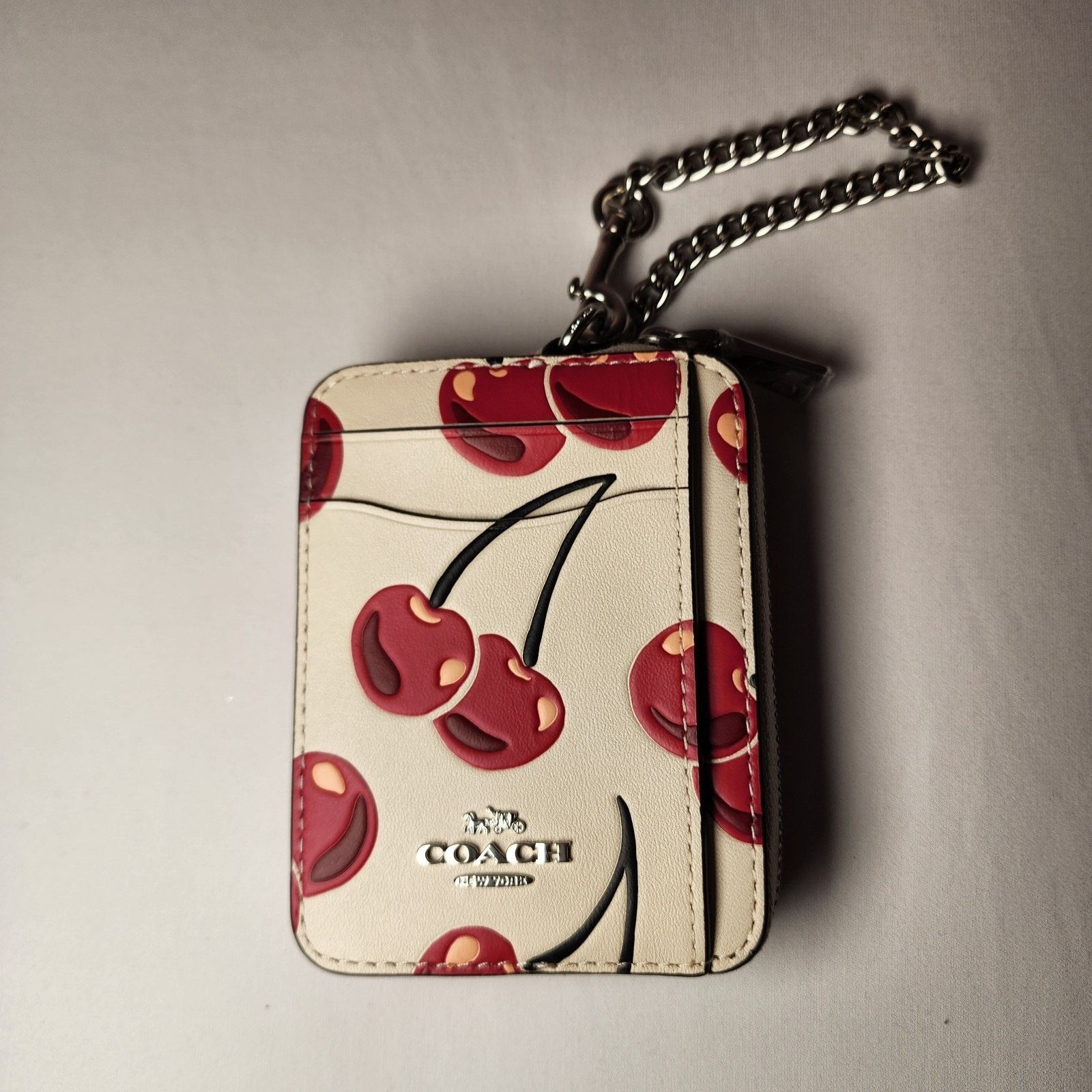 Coach NWT Coach CZ761 Zip Card Case With Cherry Print Size ONE SIZE - 3 Thumbnail