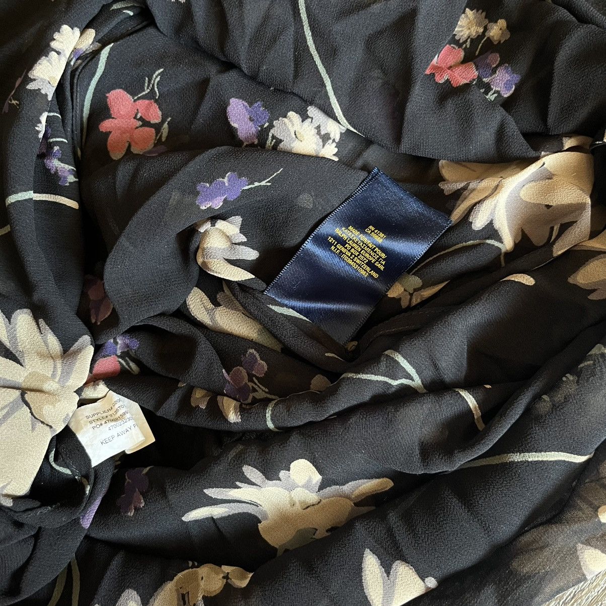Polo Ralph Lauren Polo Ralph Lauren Black Floral Printed Chiffon Tunic Top Size XXL / US 16-18 / IT 52-54 - 6 Thumbnail