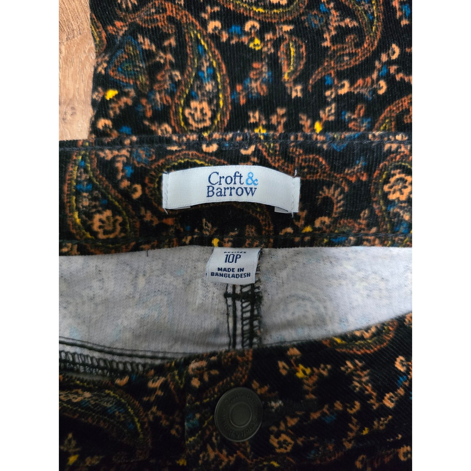 Croft & Barrow Croft & Barrow Paisley Corduroy Pants Floral Multicolor 10P Size US 30 / EU 46 - 8 Thumbnail