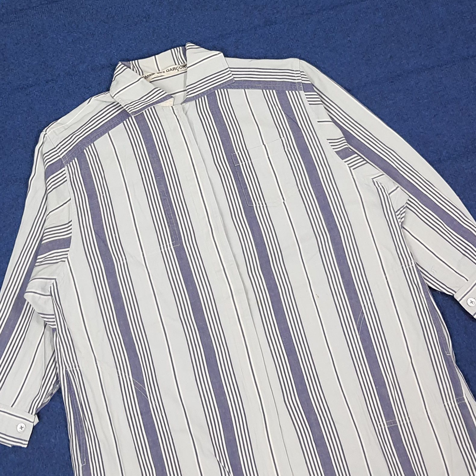 Comme des Garcons Vintage 90s Comme des Garçons Striped Shirt Dress C268N5 Size US M / EU 48-50 / 2 - 2 Thumbnail