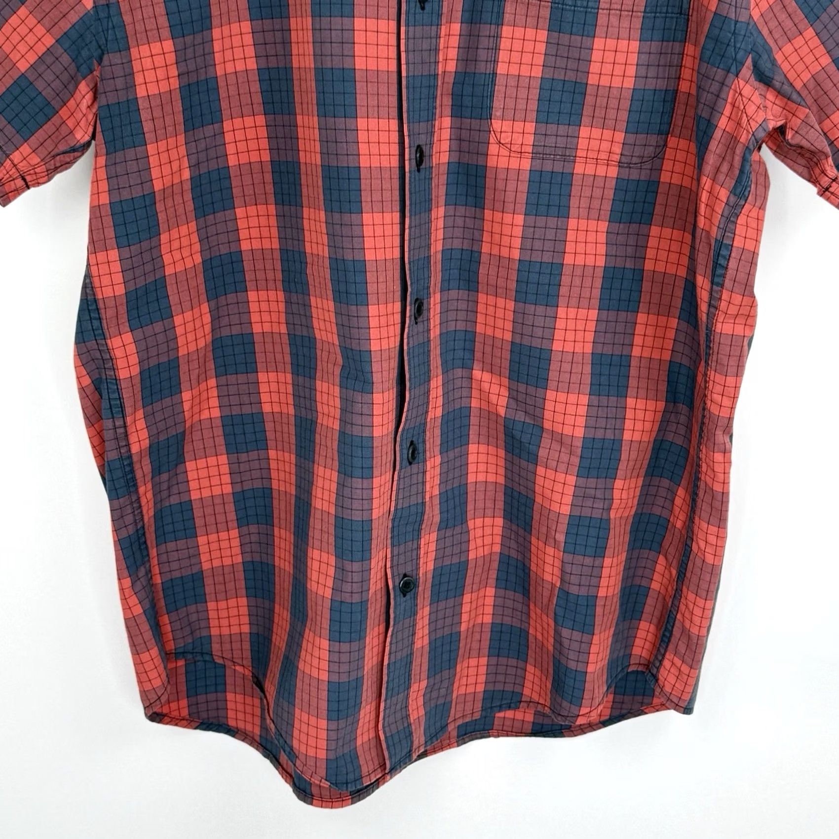 Outerknown Outerknown Shirt Mens Medium Organic Cotton Button Front Casual Red Plaid Shirt Size US M / EU 48-50 / 2 - 8 Thumbnail