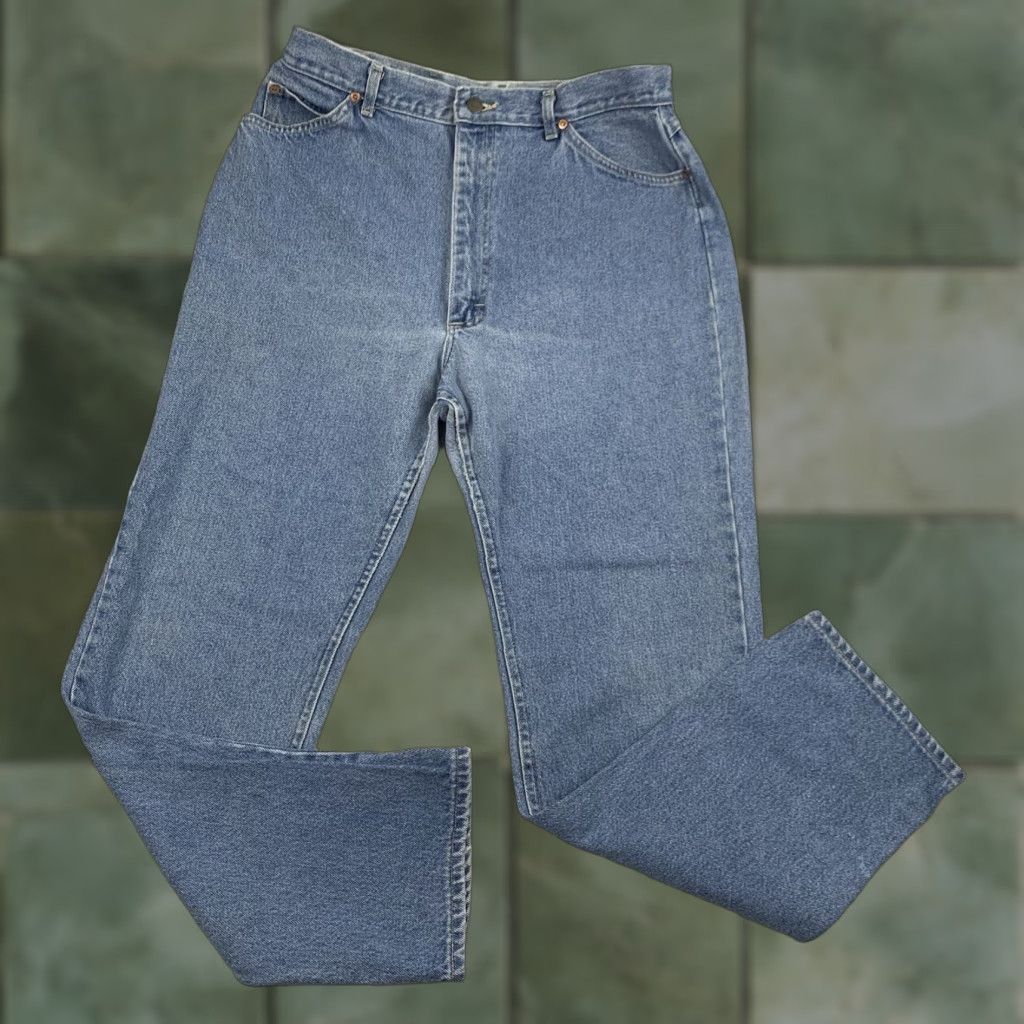 Lee VINTAGE Lee Riders Jeans Womens 18 Medium Blue Denim High Rise 90s Made In USA Size 30" / US 8 / IT 44 - 1 Thumbnail