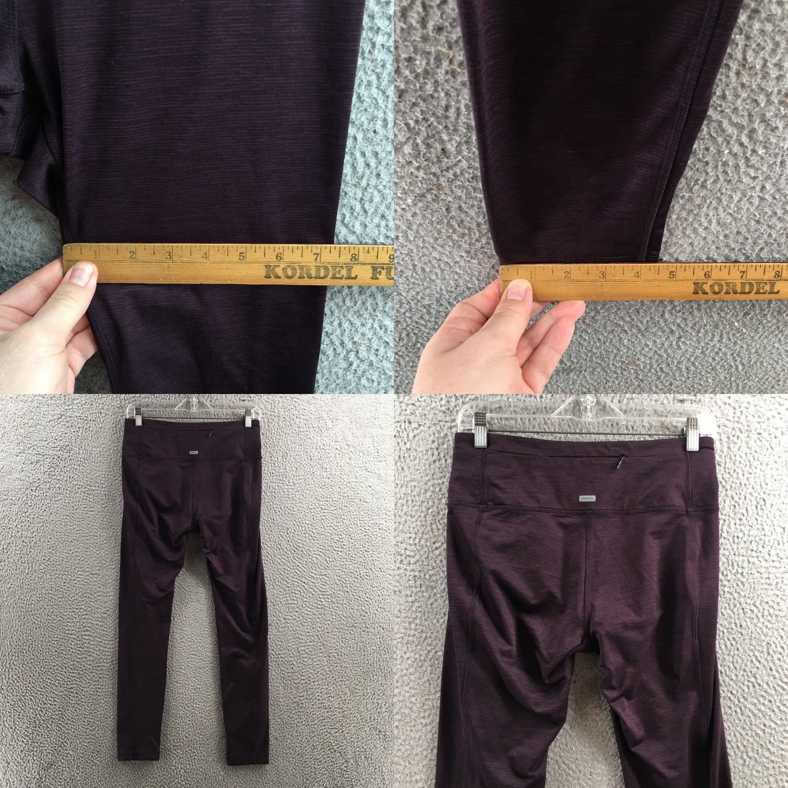 Vintage MONDETTA Leggings Womens Medium Purple Heather High Rise Active Stretch Yoga Pants Size 32" / US 10 / IT 46 - 8 Thumbnail