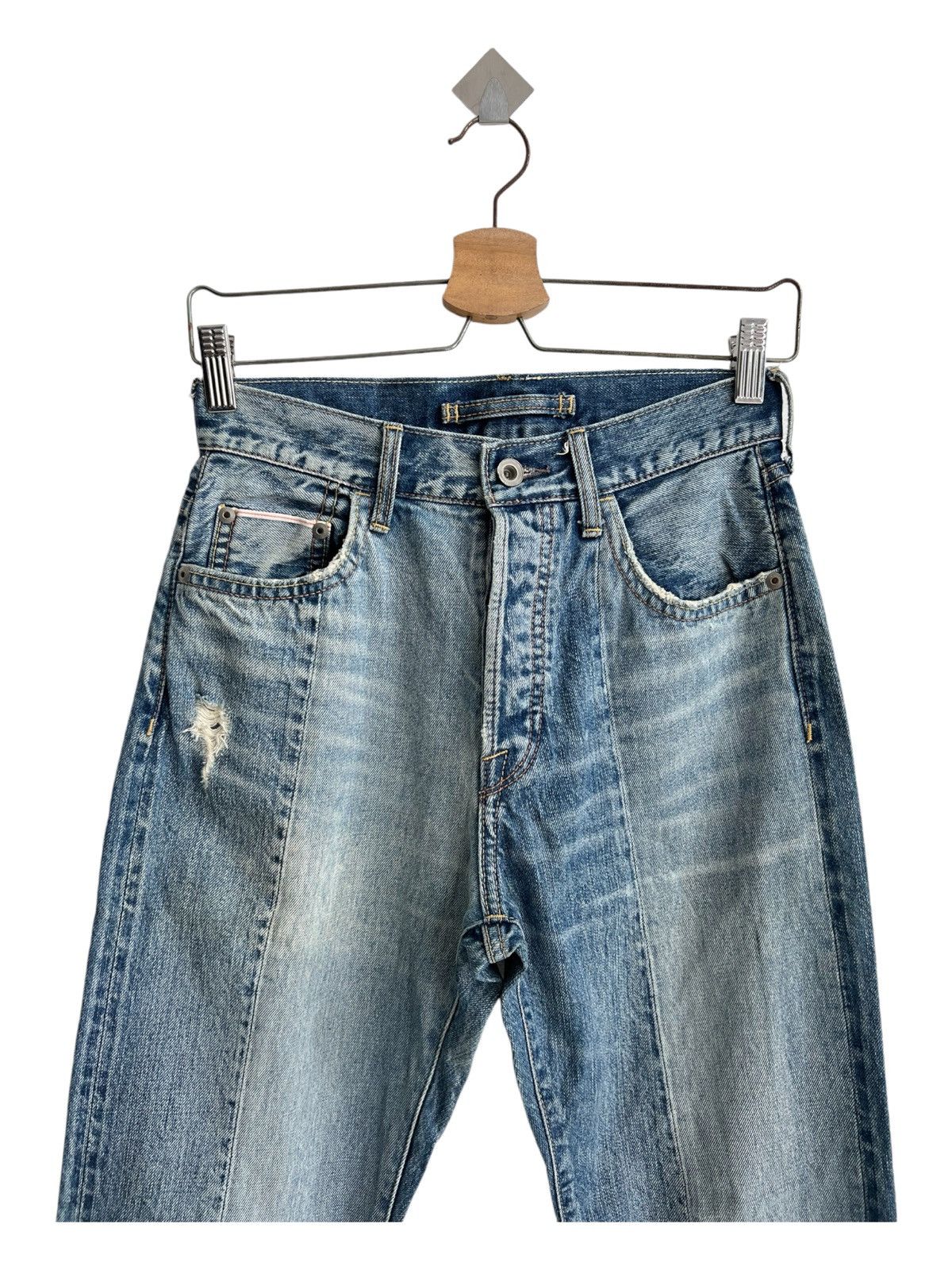 KMRii Beautiful Boro Patchwork Y2K GOA Nimes Selvaged Jeans Denim Size US 27 - 5 Thumbnail