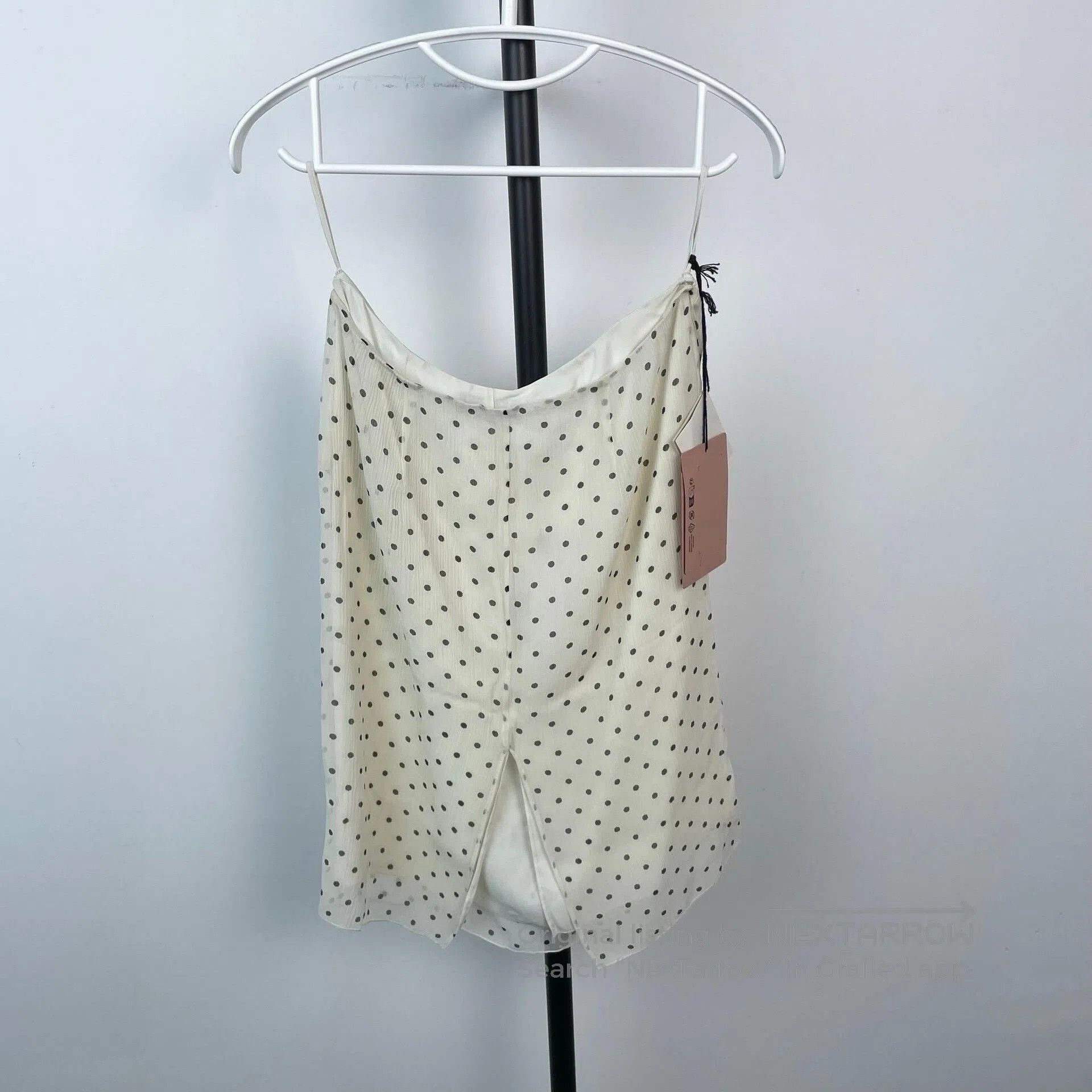 Miu Miu Miumiu Silk Polka Dot Skirt. Size 37" - 3 Thumbnail