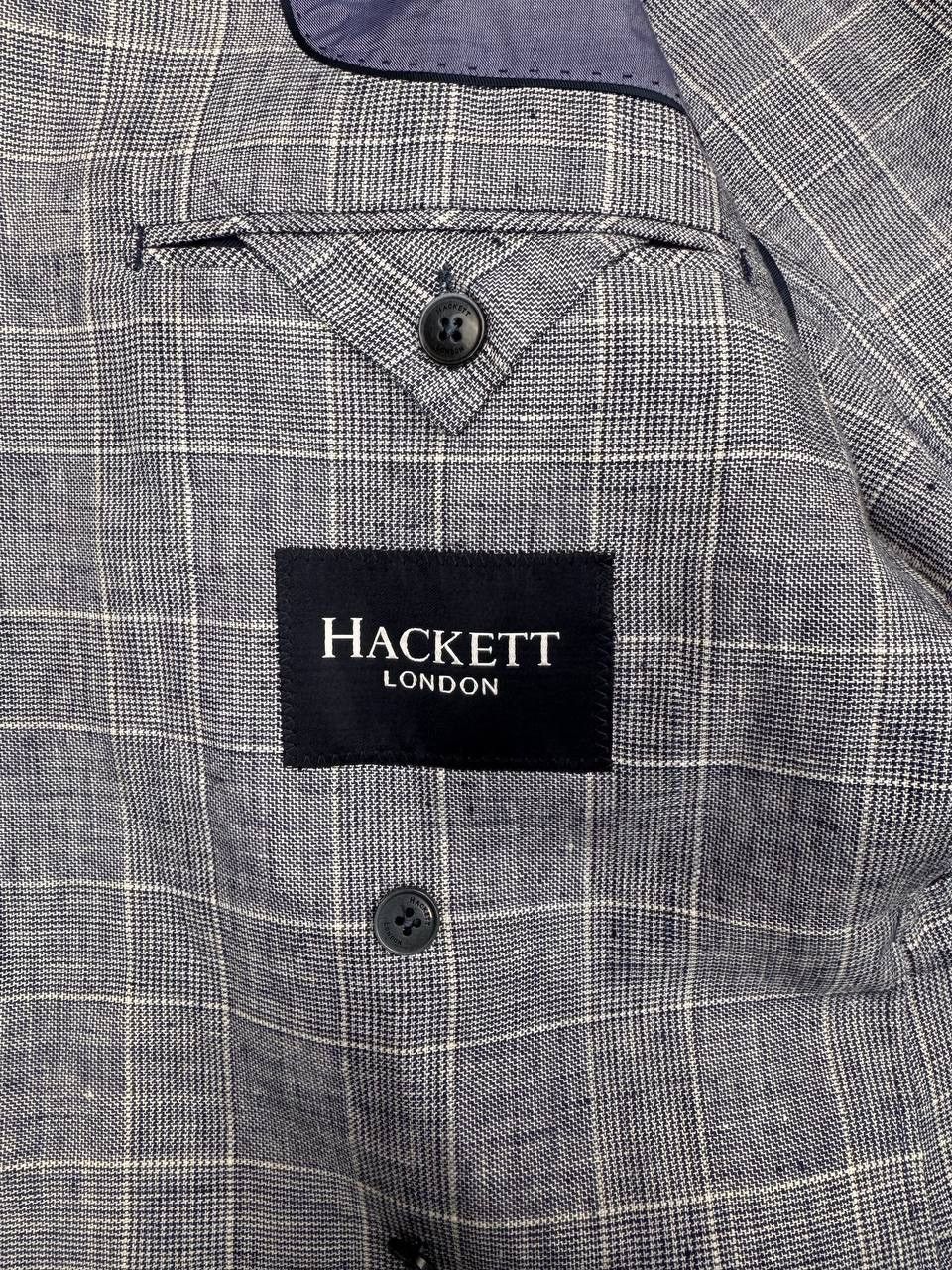 Hackett Hackett London Men Linen Suit Slim Fit Grey Size L Size 36R - 5 Thumbnail