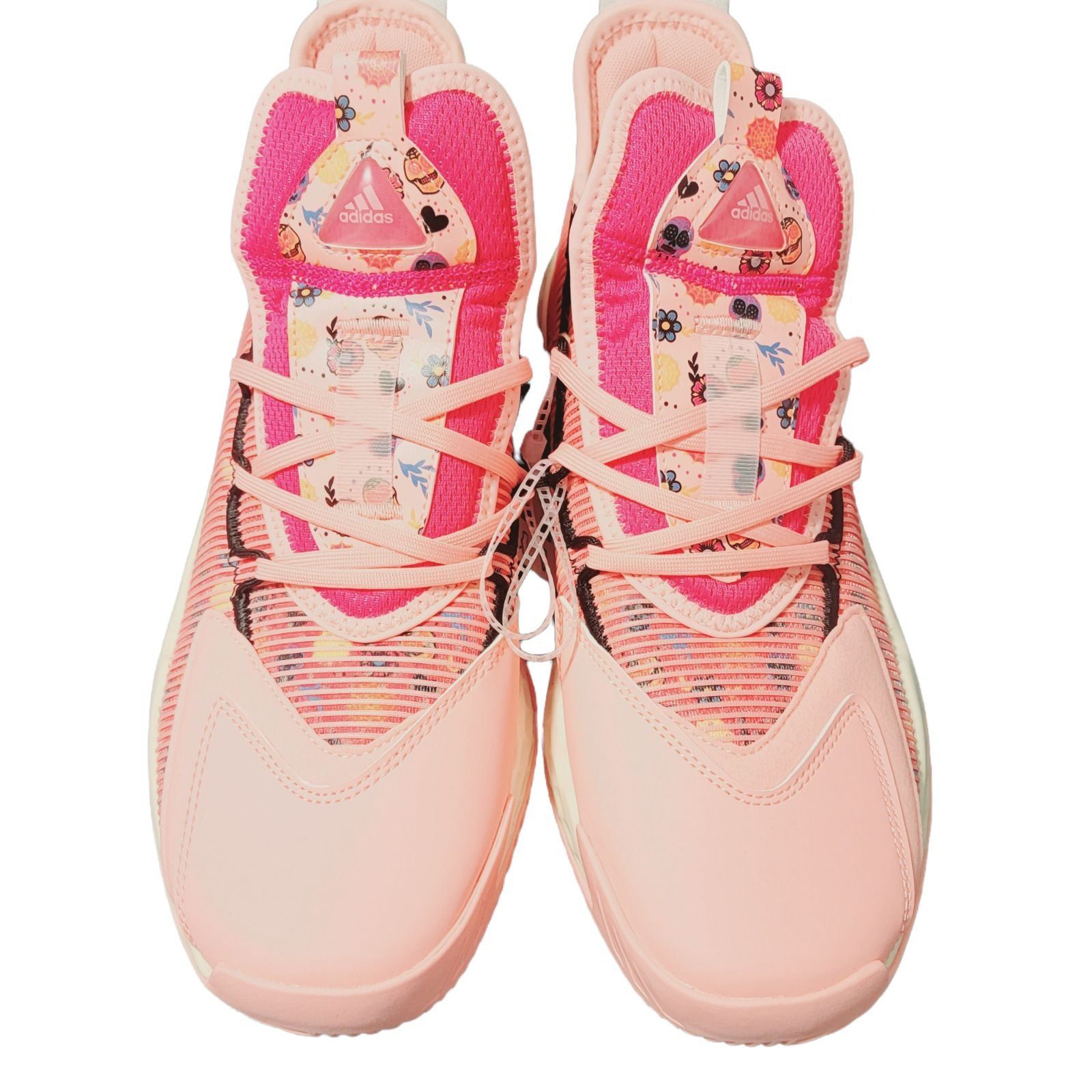 Adidas Adidas Mens Pink Pro Boost Low Day Of The Dead Lace Up Baske Size US 8.5 / EU 41-42 - 2 Thumbnail